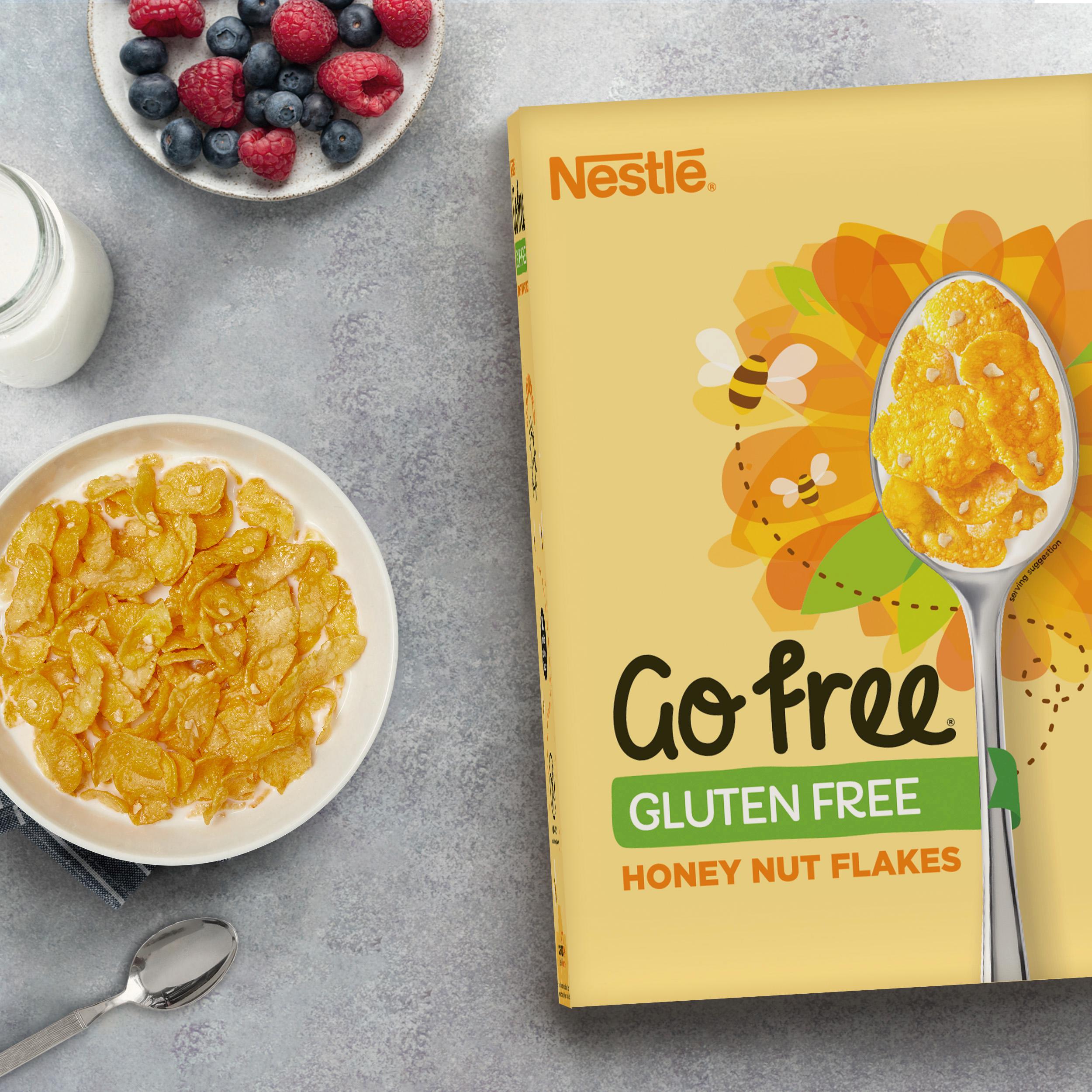 Nestle Go Free Gluten Free Honey Nut Flakes Cereal 350g thumbnail 2