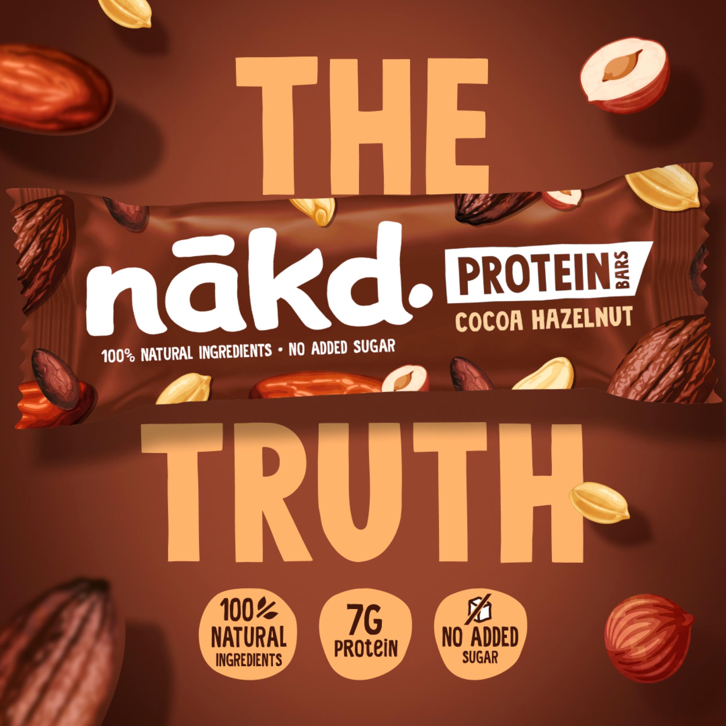 Nakd Cocoa Hazelnut Protein Bar 45g thumbnail 4