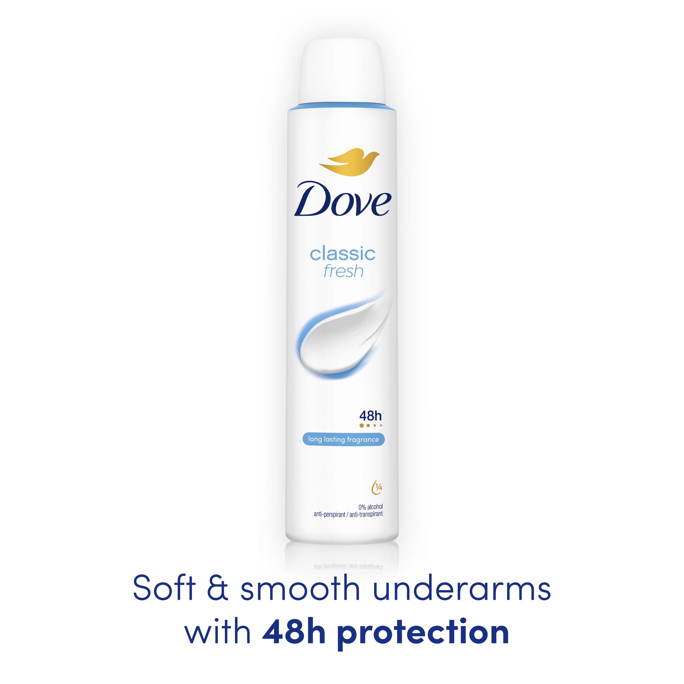 Dove Women Classic 48h Antiperspirant Deodorant 200ml thumbnail 3