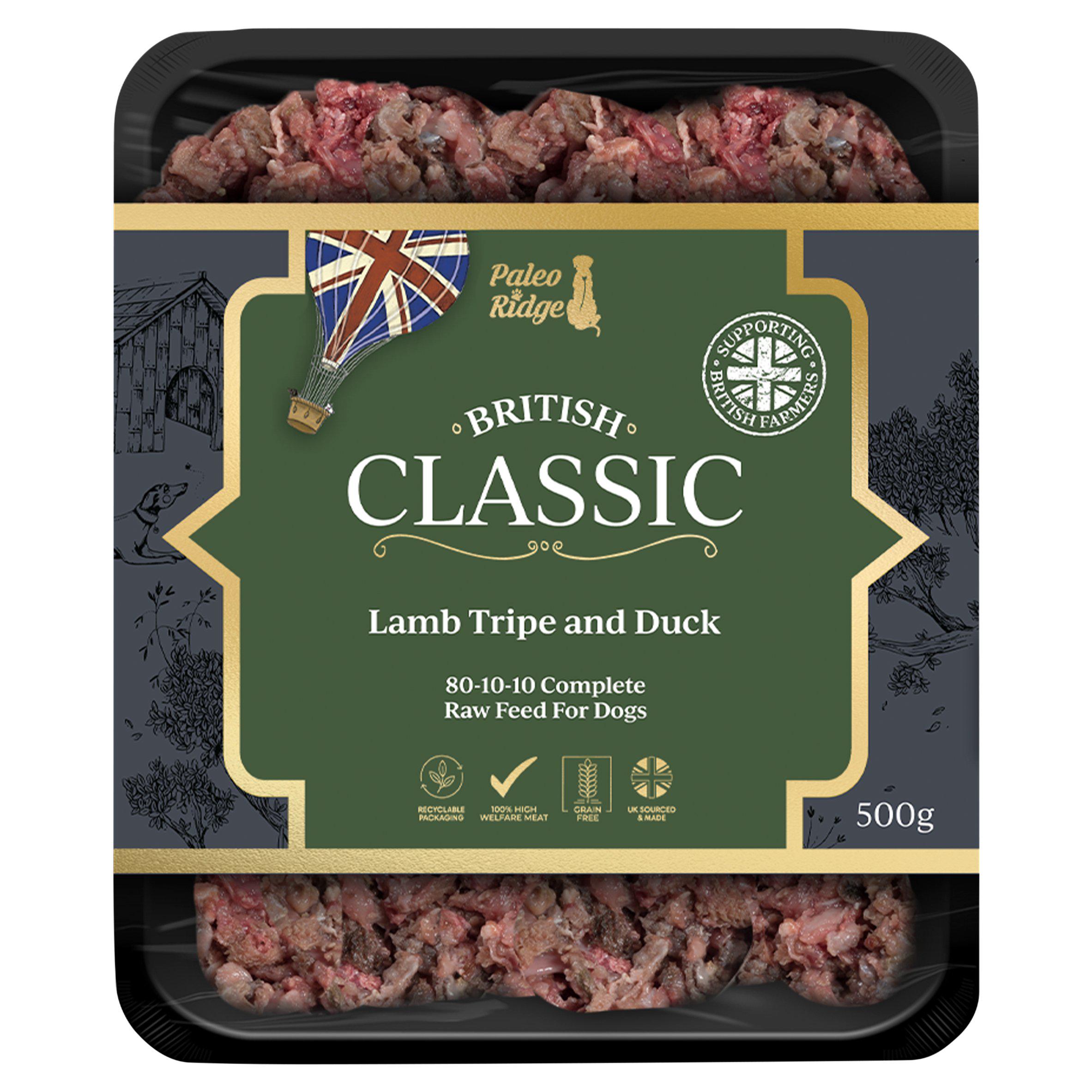 Paleo Ridge Classic Range Lamb Tripe & Duck 500g