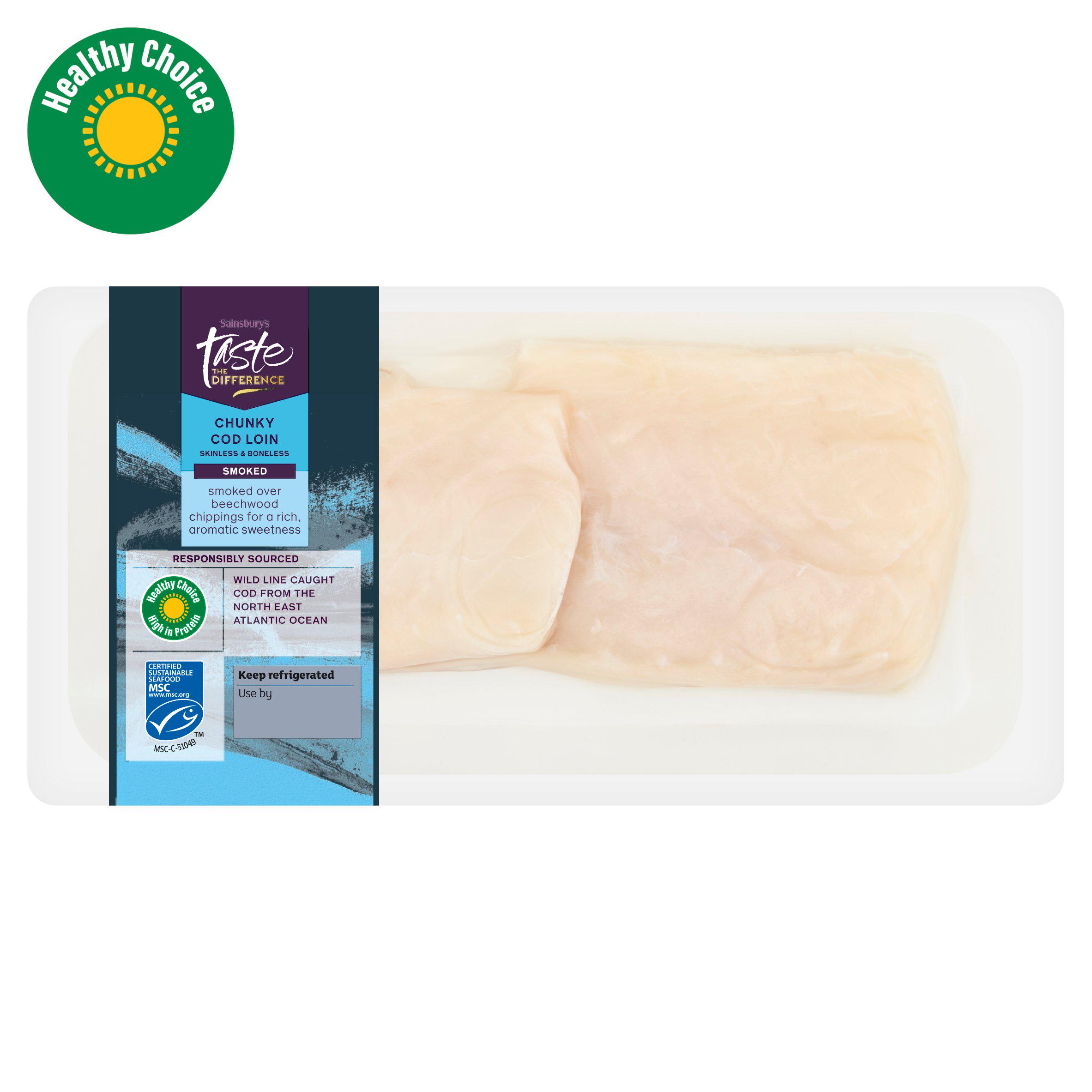 Sainsbury's 230g Smoked Chunky Cod Loin, Taste the Difference