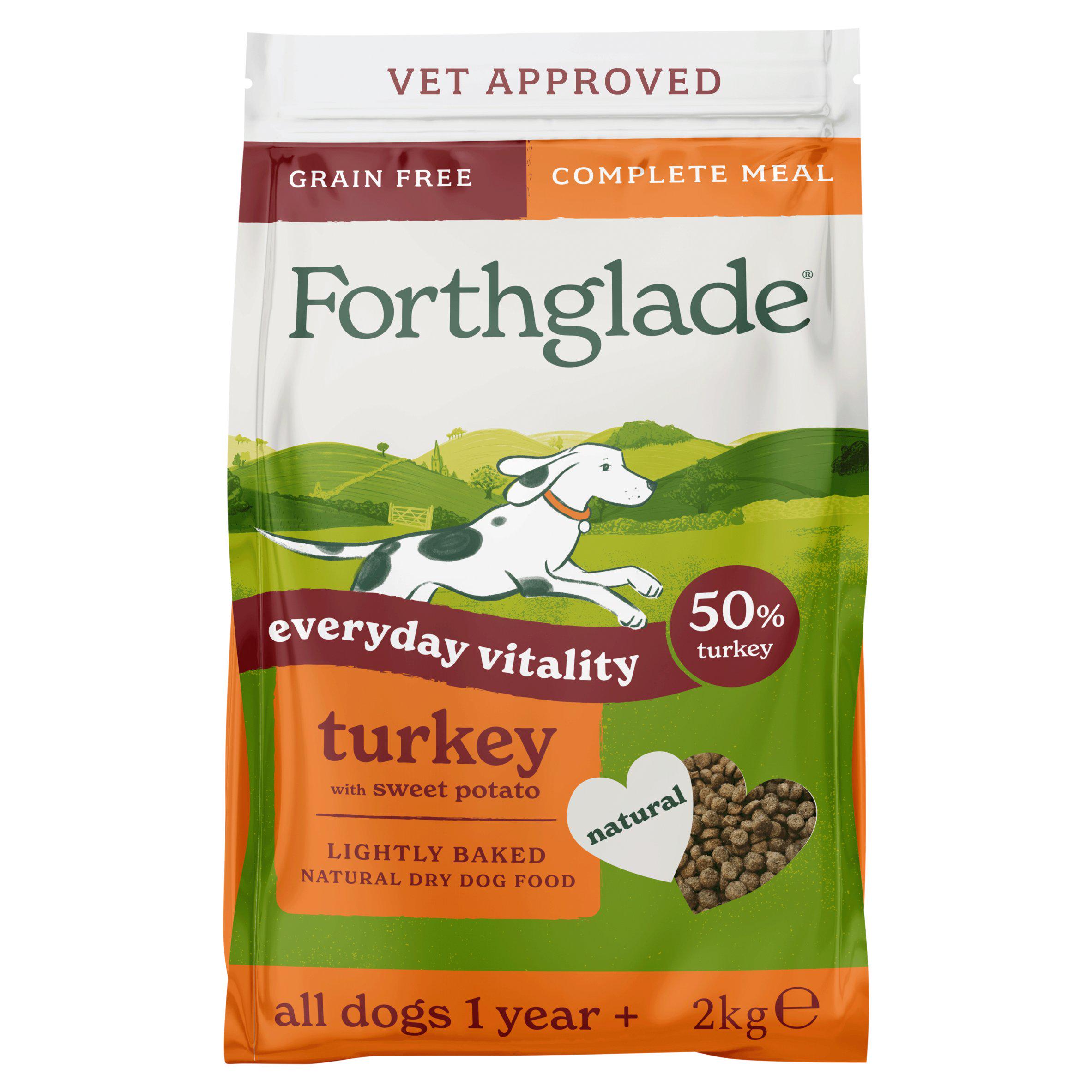 Forthglade Lightly Baked Natural Dry Dog Food Turkey with Sweet Potato