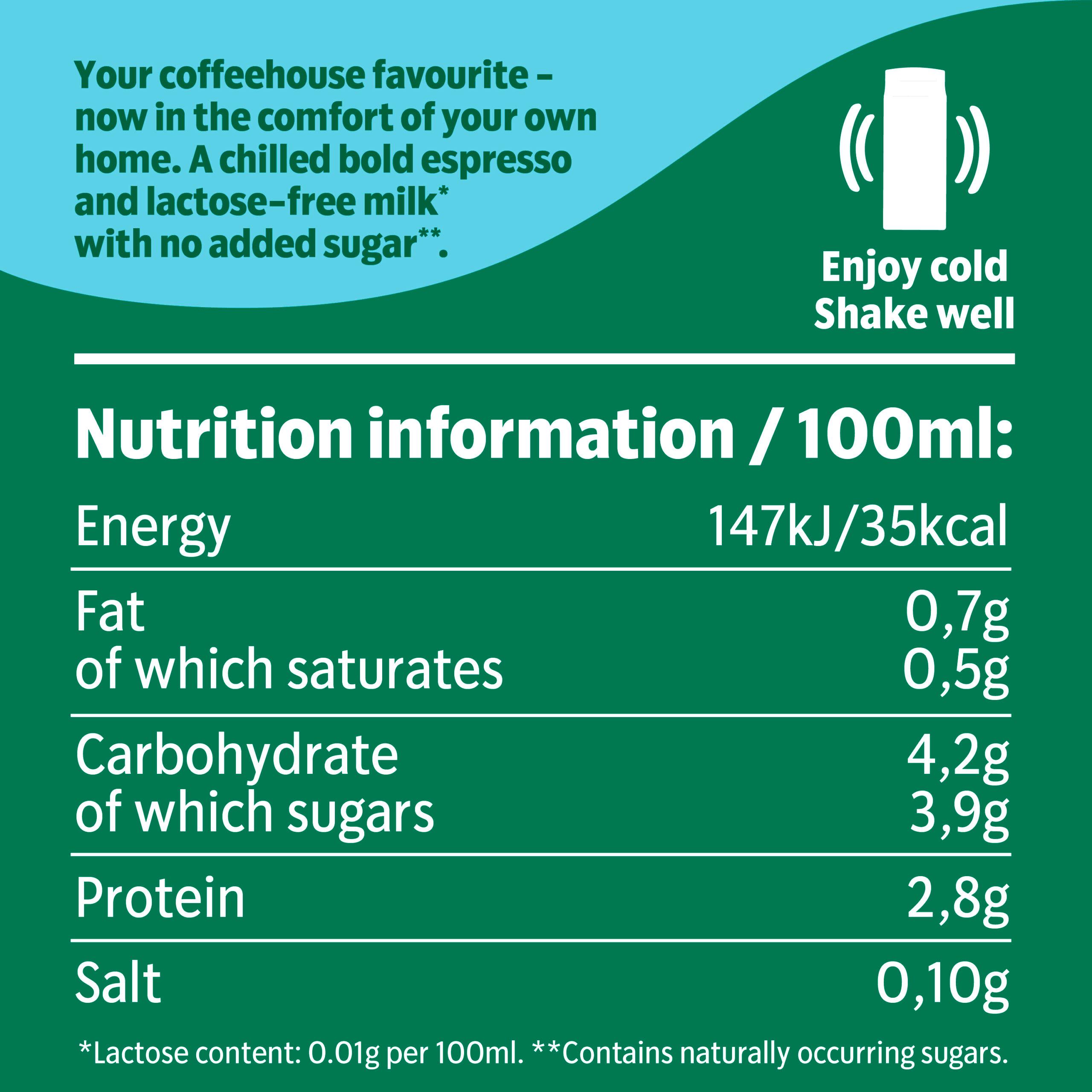 Starbucks Multiserve Skinny Latte No Added Sugar Iced Coffee 750ml thumbnail 2