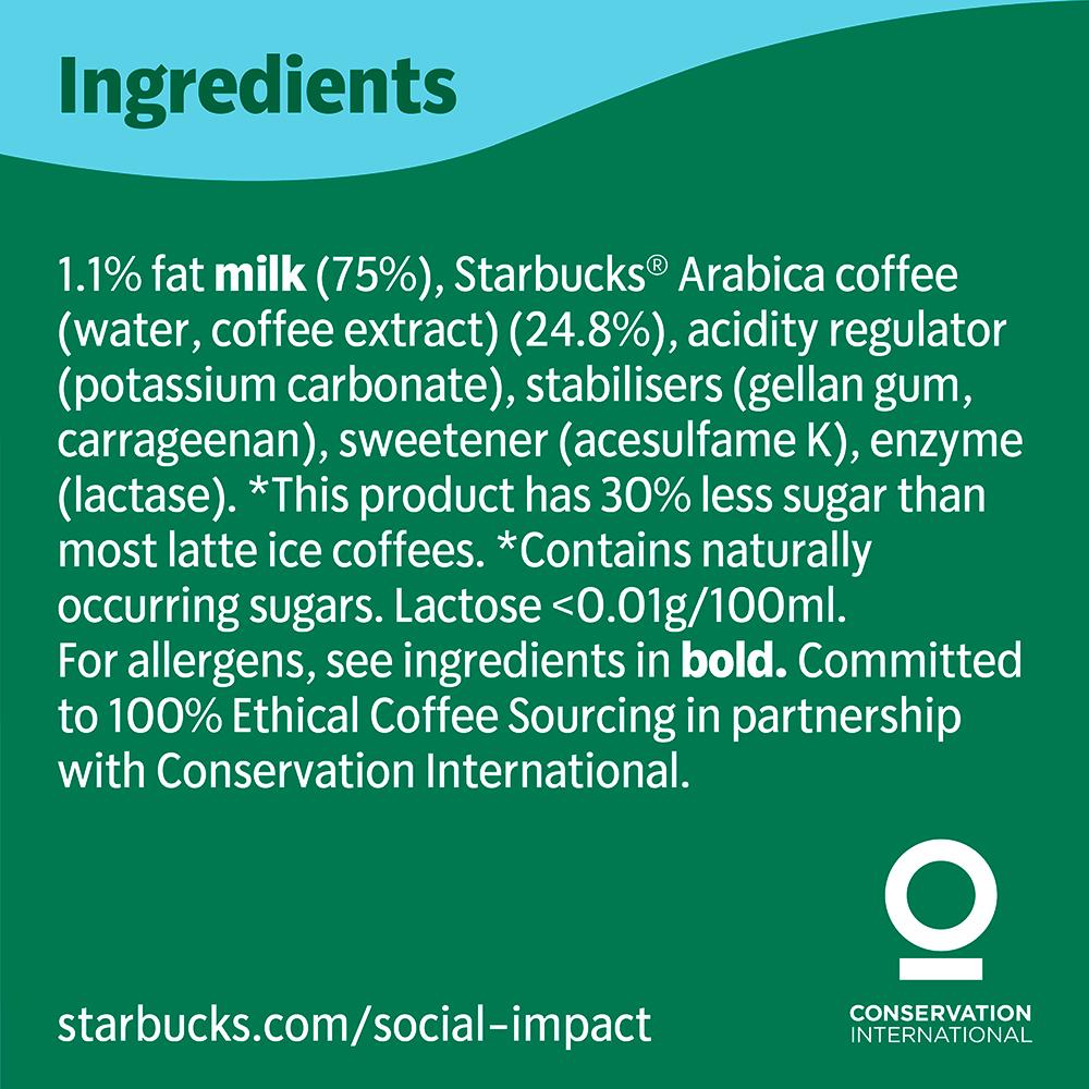 Starbucks Multiserve Skinny Latte No Added Sugar Iced Coffee 750ml thumbnail 3