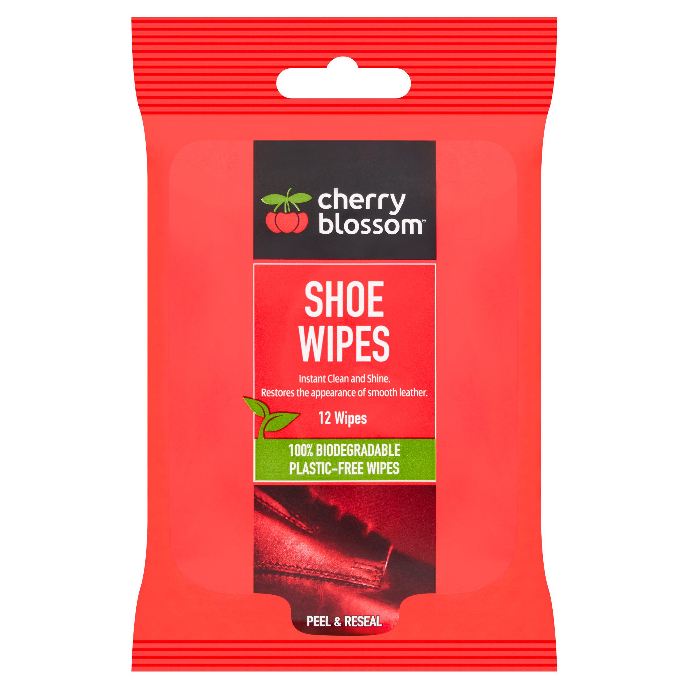 Cherry Blossom Shoe Wipes 12 Pack
