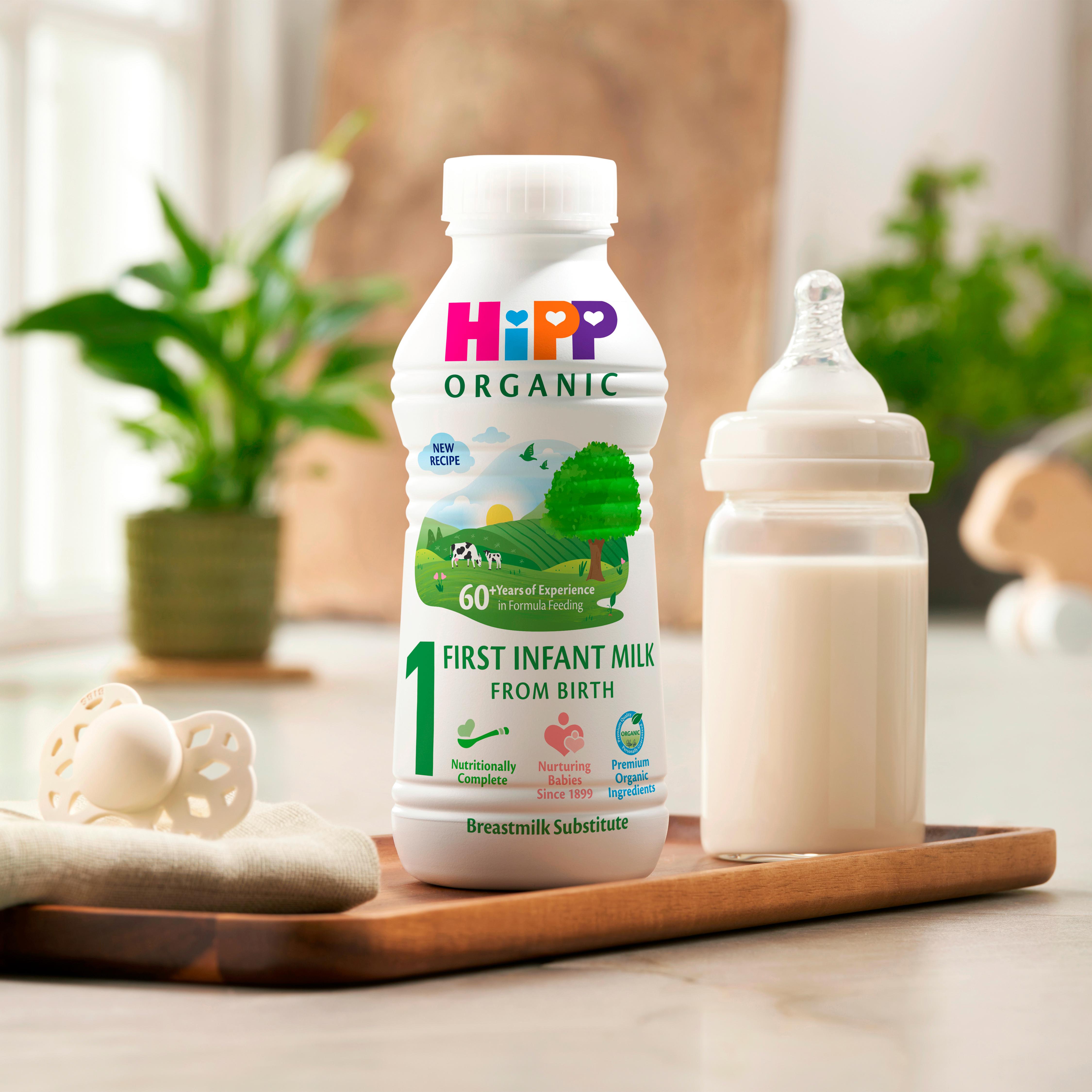 HiPP Organic 1 First Infant Baby Milk Ready to Feed Liquid Formula From Birth 470ml thumbnail 2