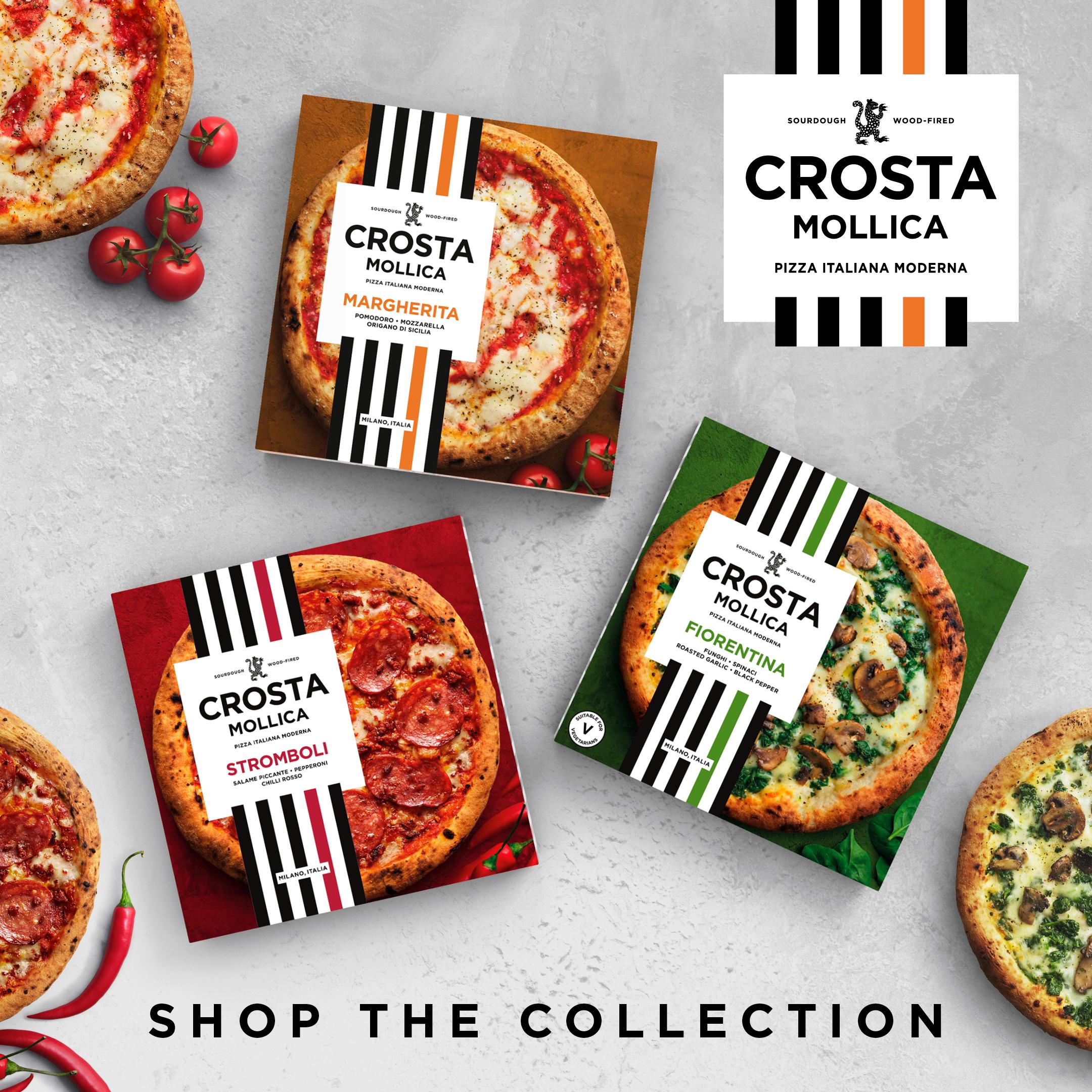 Crosta & Mollica Verdure Sourdough Pizza Grilled Vegetables, Taggiasca Olives & Basil Sauce 471g thumbnail 4