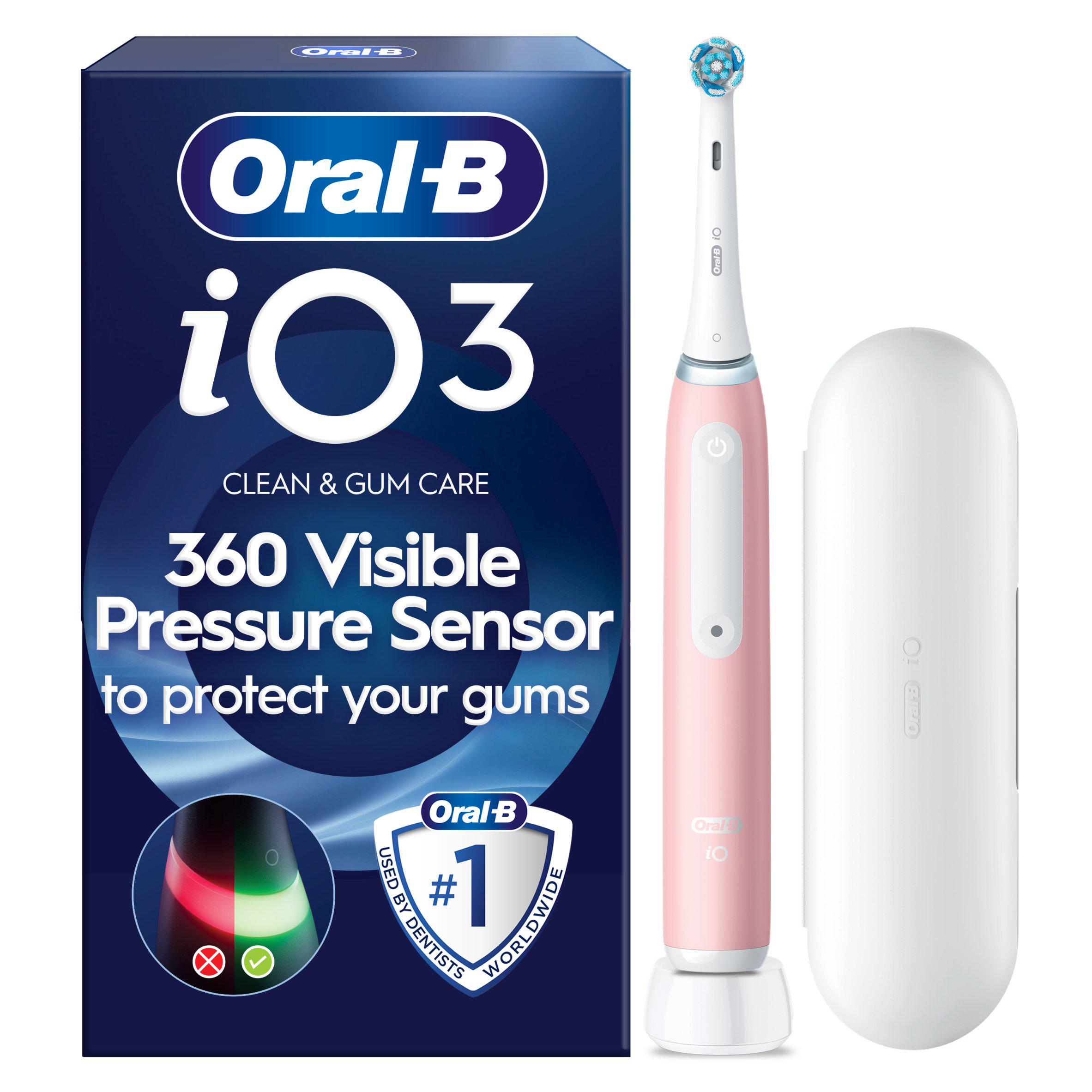 Oral-B iO3 Pink Electric Toothbrush + Travel Case