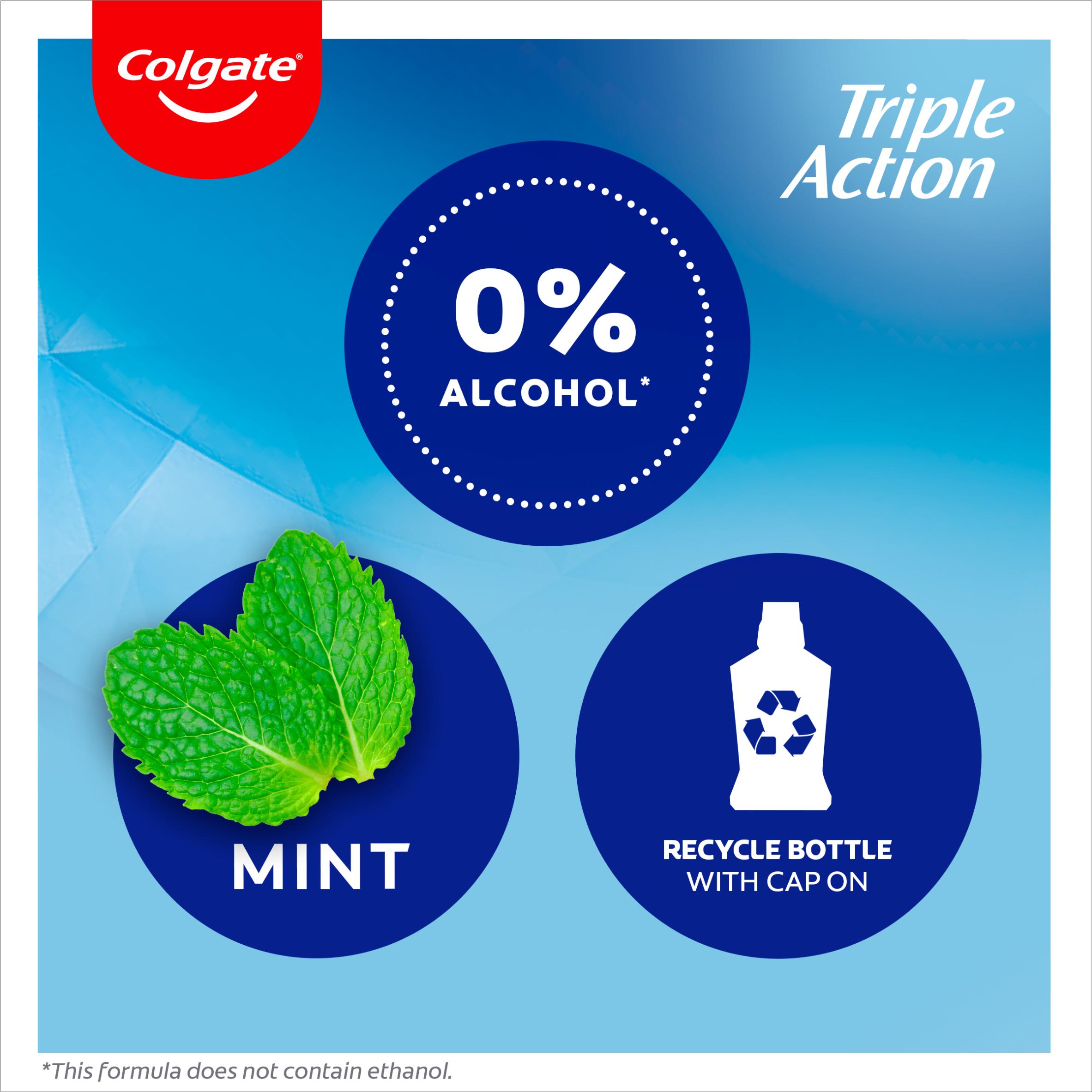 Colgate Triple Action Xtra White Mouthwash Alcohol Free 500ml thumbnail 3