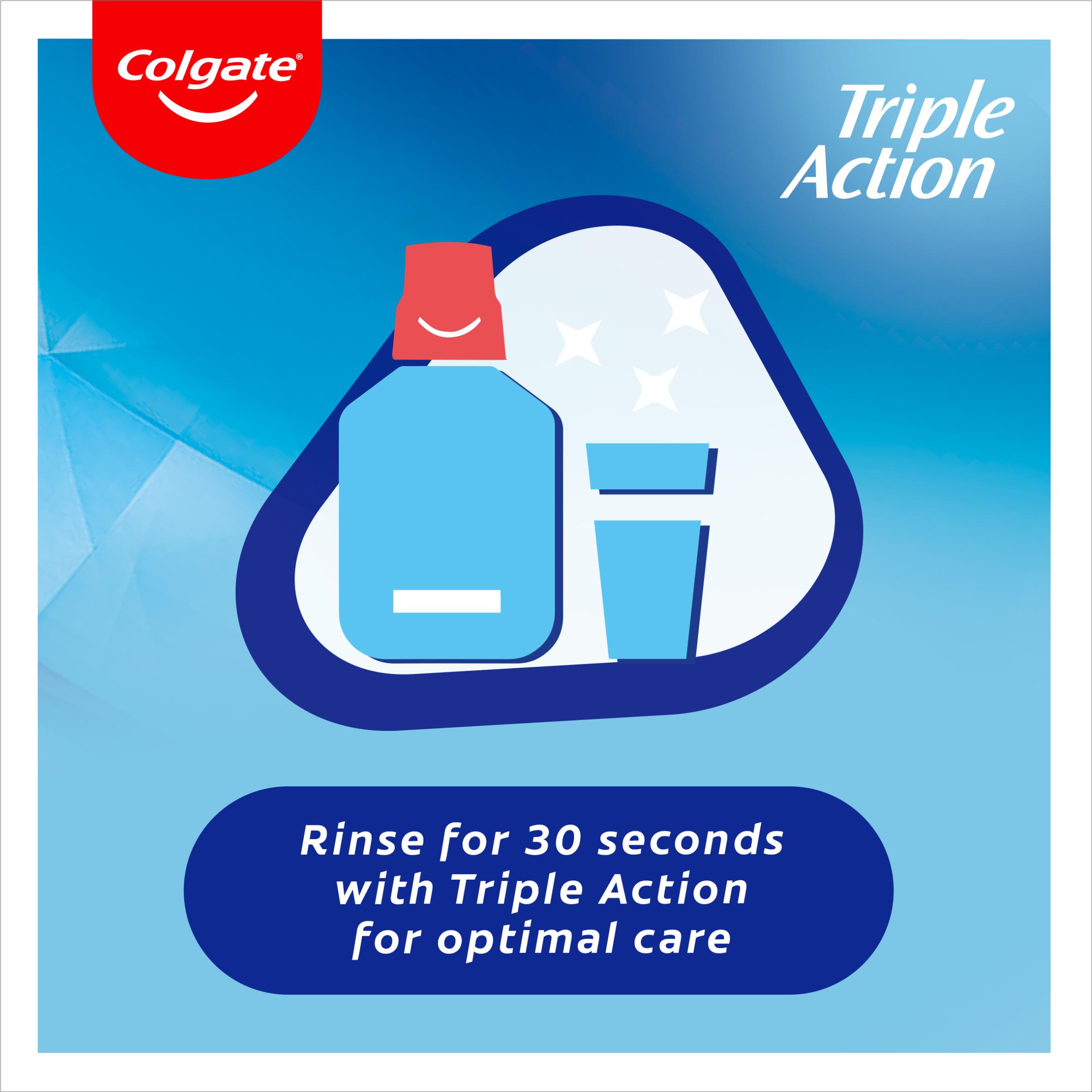 Colgate Triple Action Xtra White Mouthwash Alcohol Free 500ml thumbnail 5