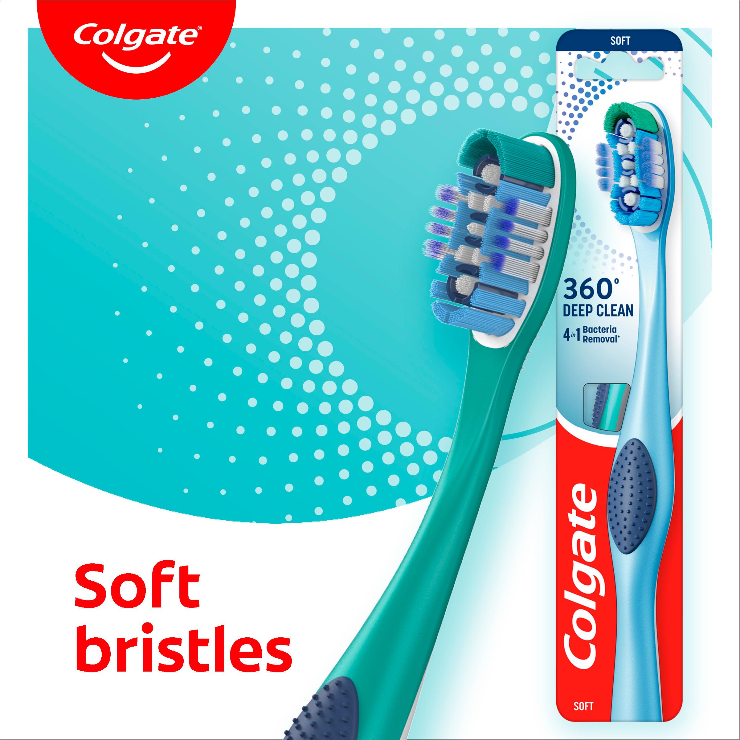 Colgate 360 Deep Clean Soft Toothbrush x4 thumbnail 6