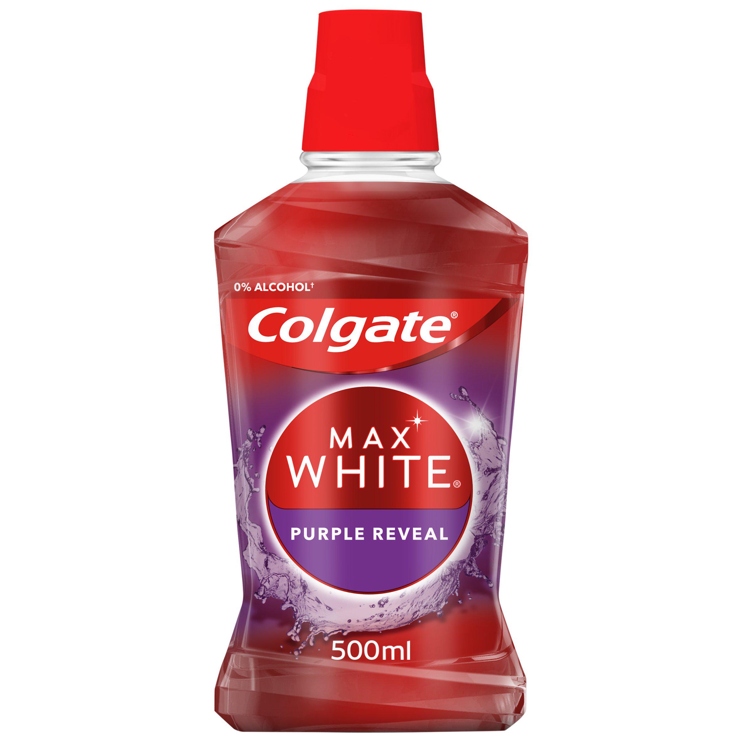 Colgate Max White Purple Reveal Teeth Whitening Mouthwash Alcohol Free