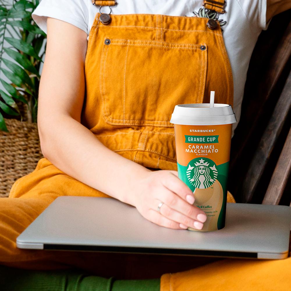 Starbucks Grande Caramel Macchiato Iced Coffee 330ml thumbnail 2