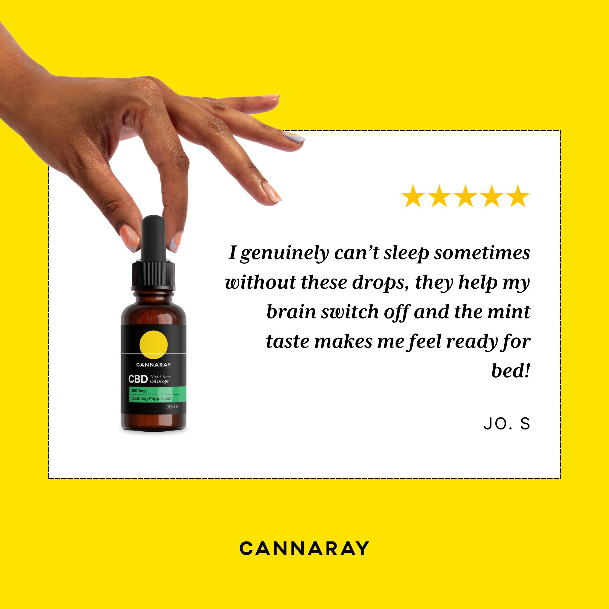 Cannaray Re Live CBD Night Time Oil Drops 30ml thumbnail 3