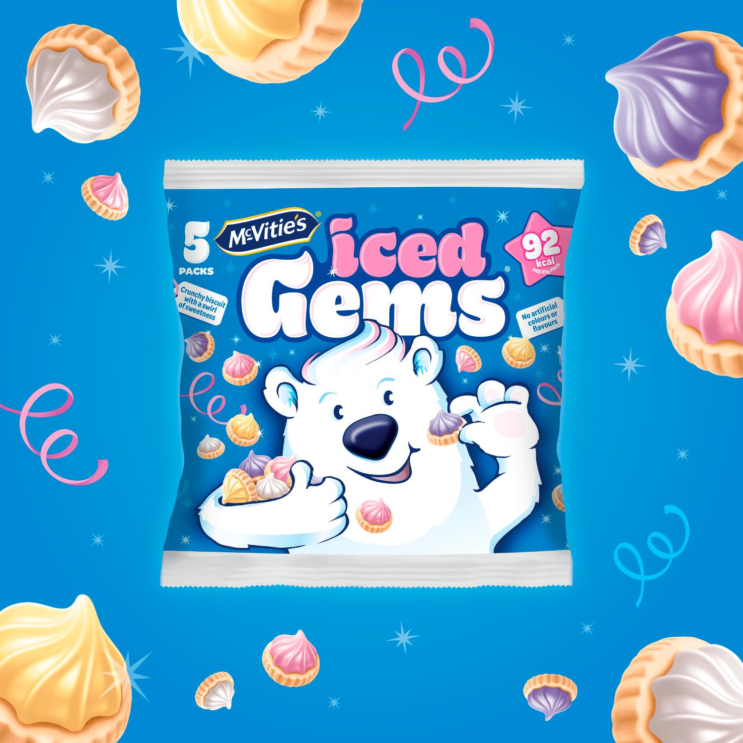 McVitie's Iced Gems Multipack Biscuits 5x23g thumbnail 3