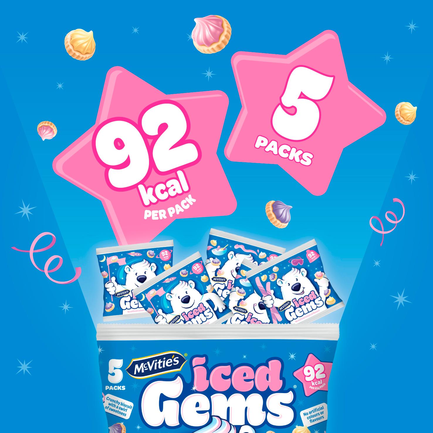 McVitie's Iced Gems Multipack Biscuits 5x23g thumbnail 5