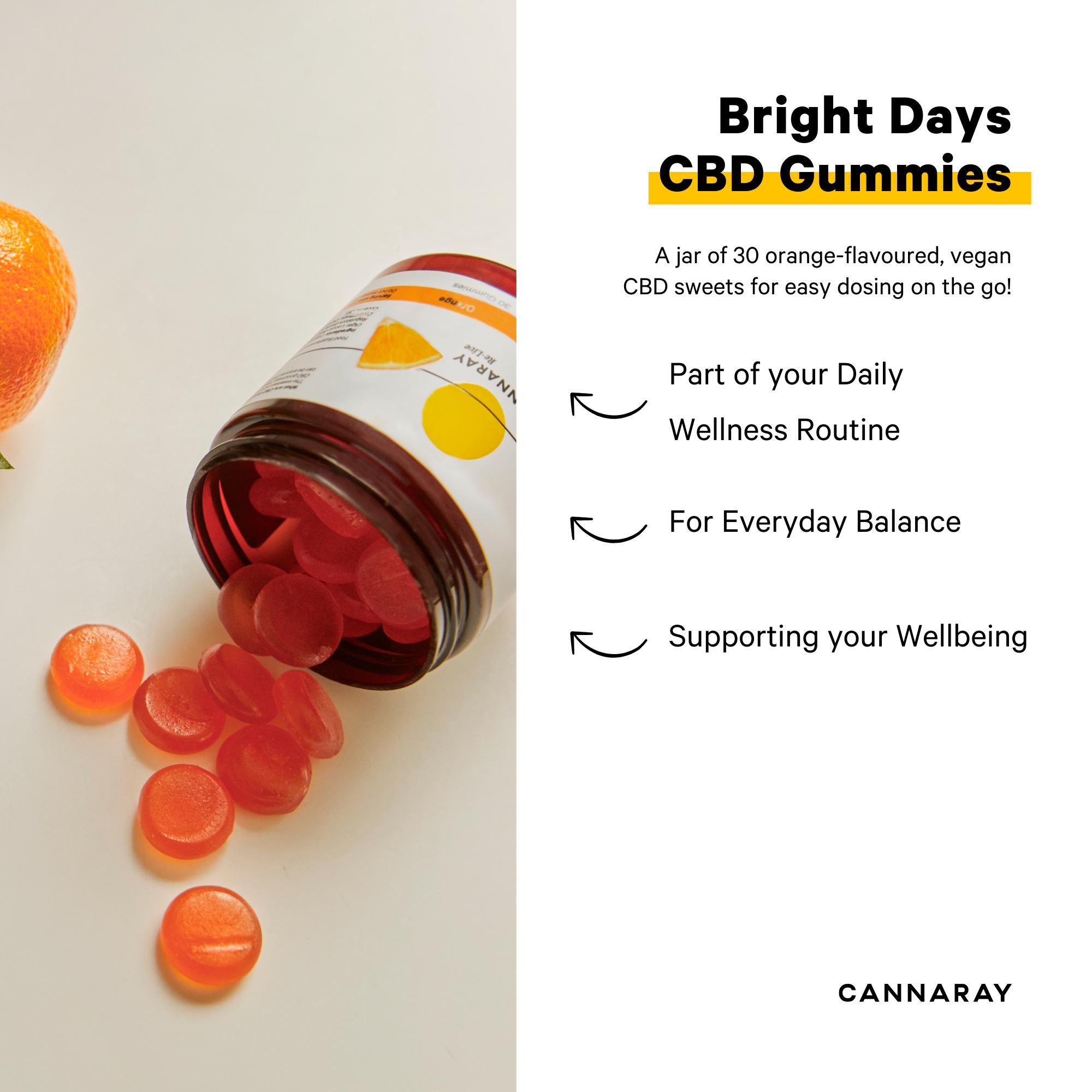 Cannaray Re Live CBD Gummies Orange x30 900mg thumbnail 3