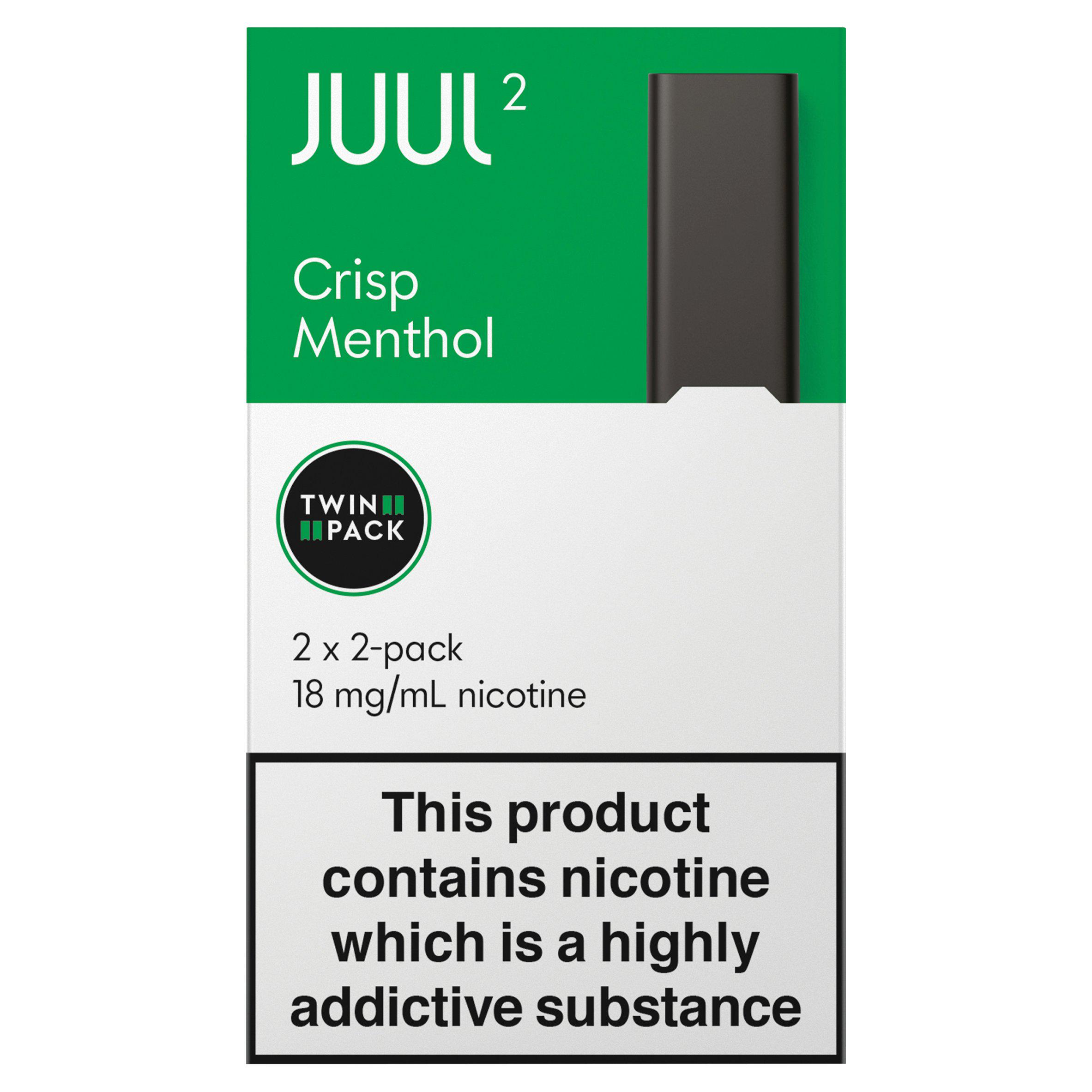 JUUL2 Pods Crisp Menthol 18mg/ml 2x2x1.2ml - £12.99