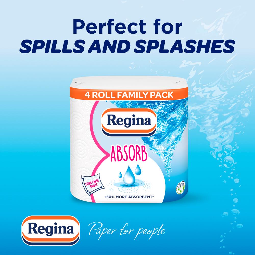 Regina Absorb Kitchen Towel Rolls x4 thumbnail 4