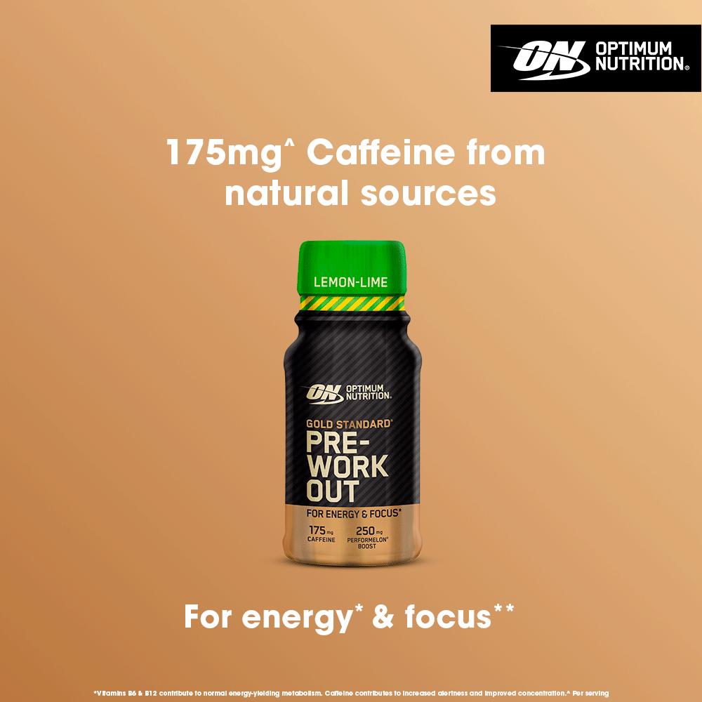 Optimum Nutrition Gold Standard Pre Workout Energy Shot Lemon Lime Flavour single serve 60ml thumbnail 2