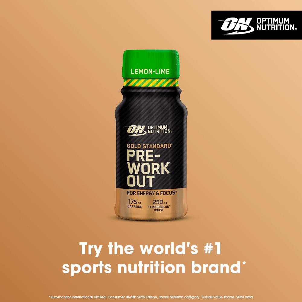Optimum Nutrition Gold Standard Pre Workout Energy Shot Lemon Lime Flavour single serve 60ml thumbnail 3
