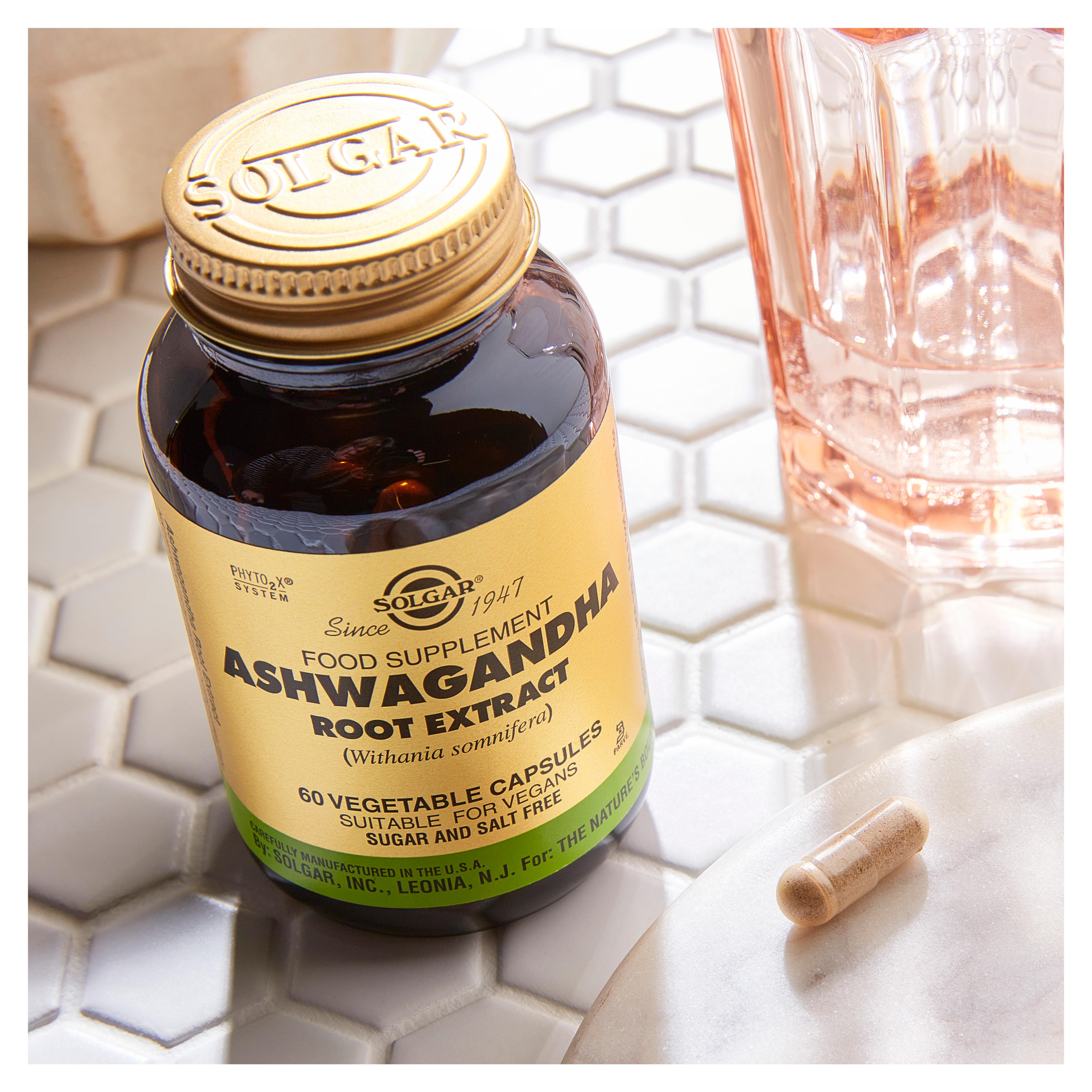 Solgar Food Supplement Ashwagandha Root Extract Vegetable Capsules x60 thumbnail 3