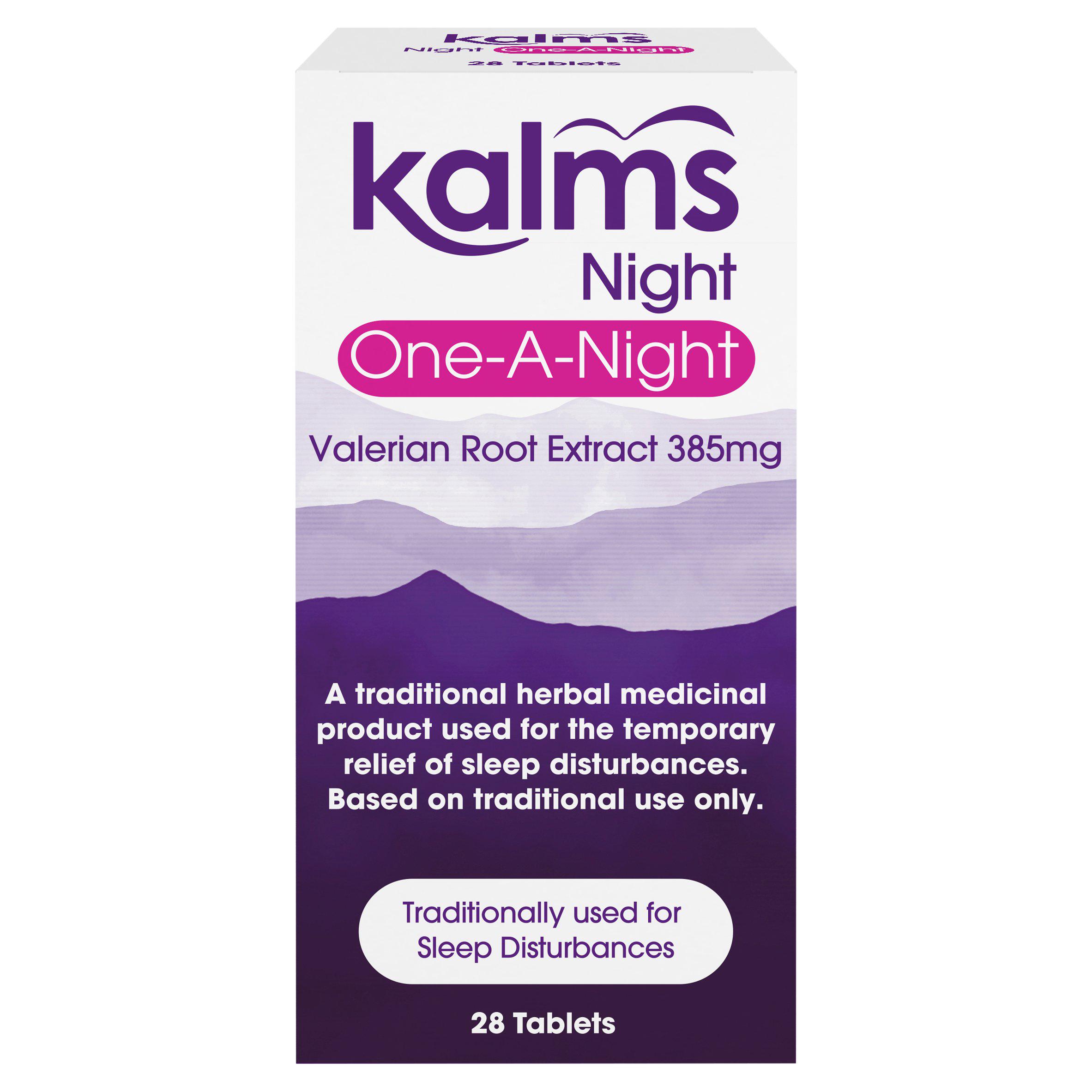 Kalms Night Sleep Aid Tablets with Valerian Root Extract One-a-night 28s