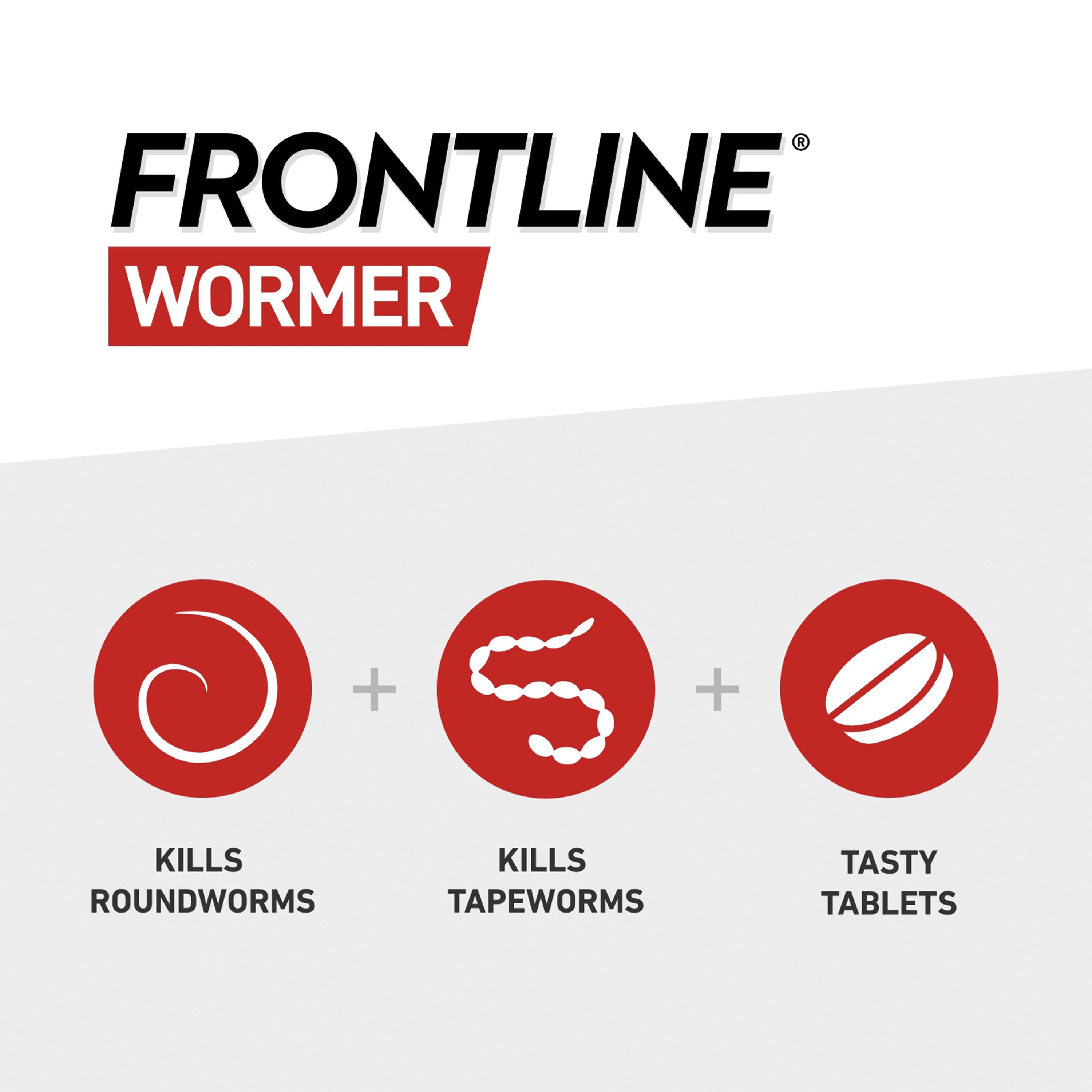 Frontline Wormer Film Coated Flavoured Tablets For Cats x2 230/20mg thumbnail 2