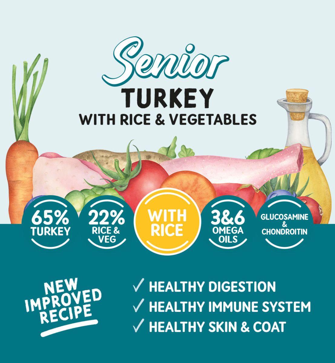 Naturo Natural Pet Senior Dog Food Turkey with Rice & Vegetables 8 Years 150g thumbnail 2
