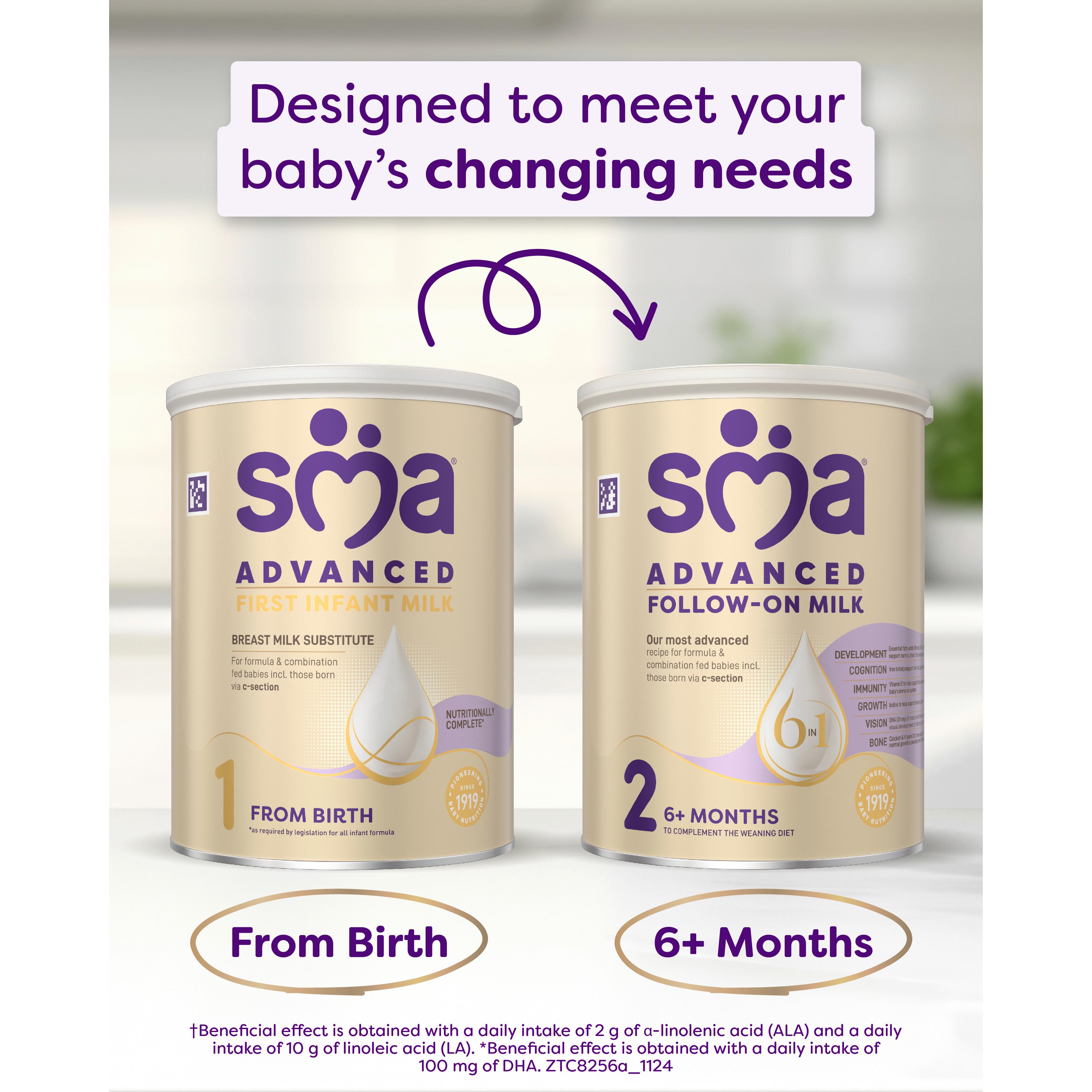 SMA Advanced First Infant Baby Milk Powder Formula From Birth 800g thumbnail 6