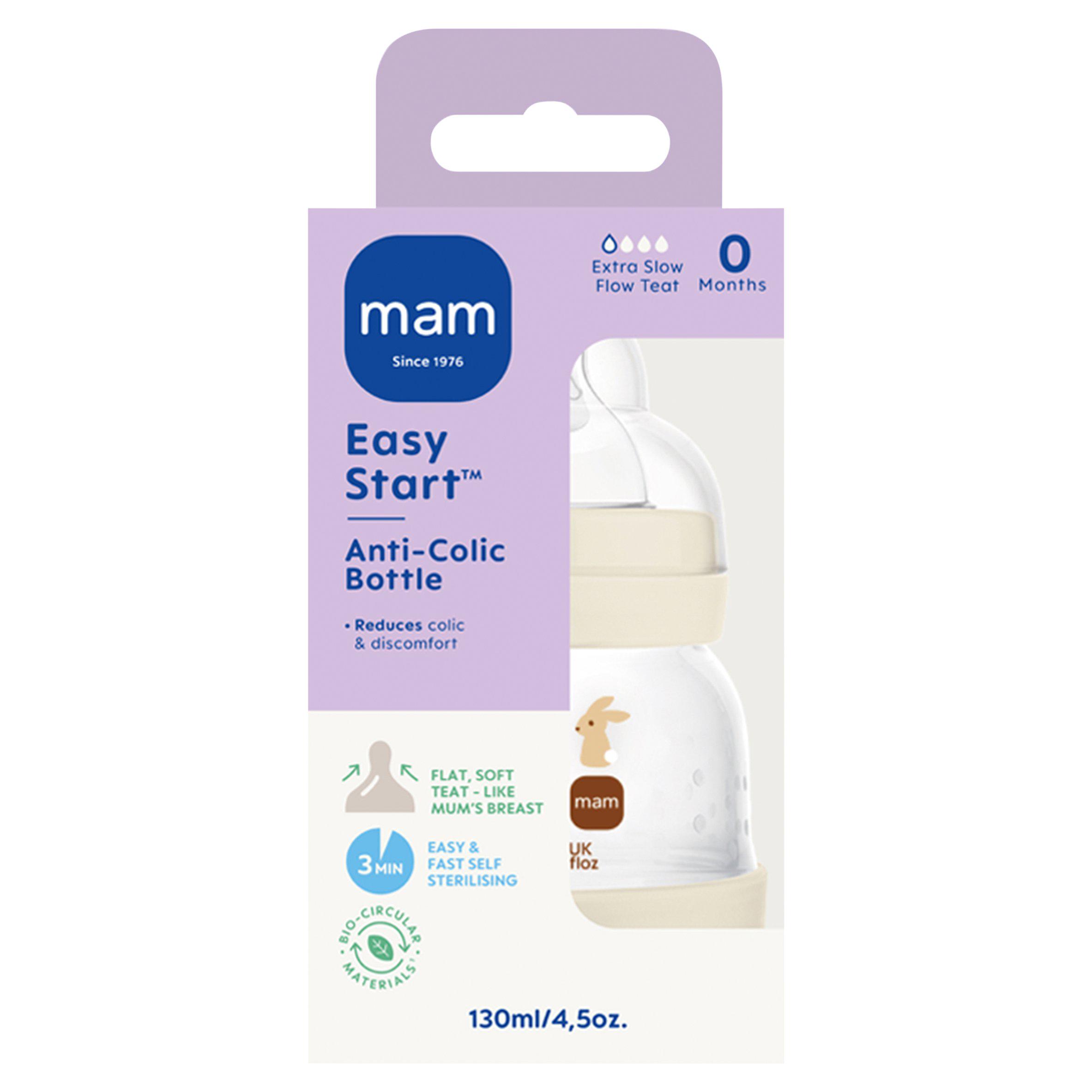 MAM Easy Start Anti-Colic 130ml Newborn Bottle - 1 Pack