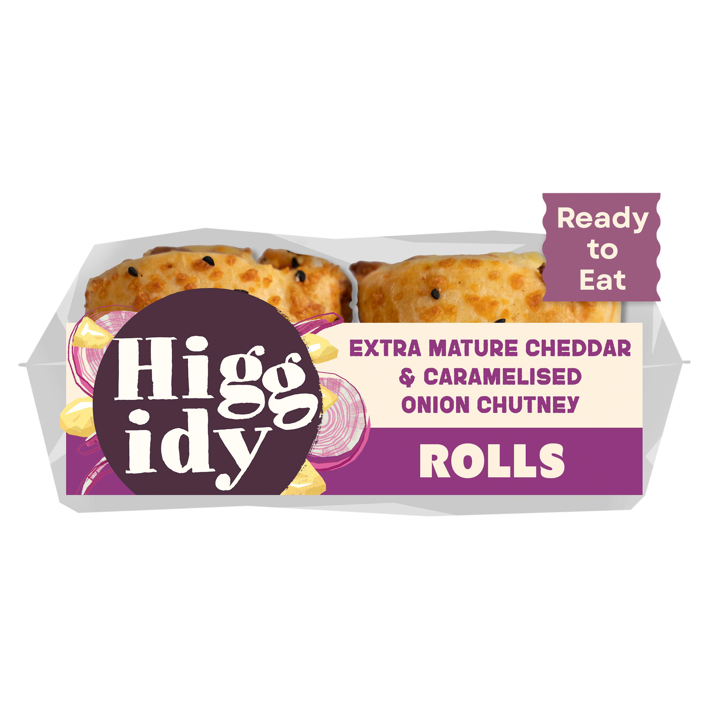 Higgidy Cheddar & Caramalised Onion Chutney Rolls x2 54g