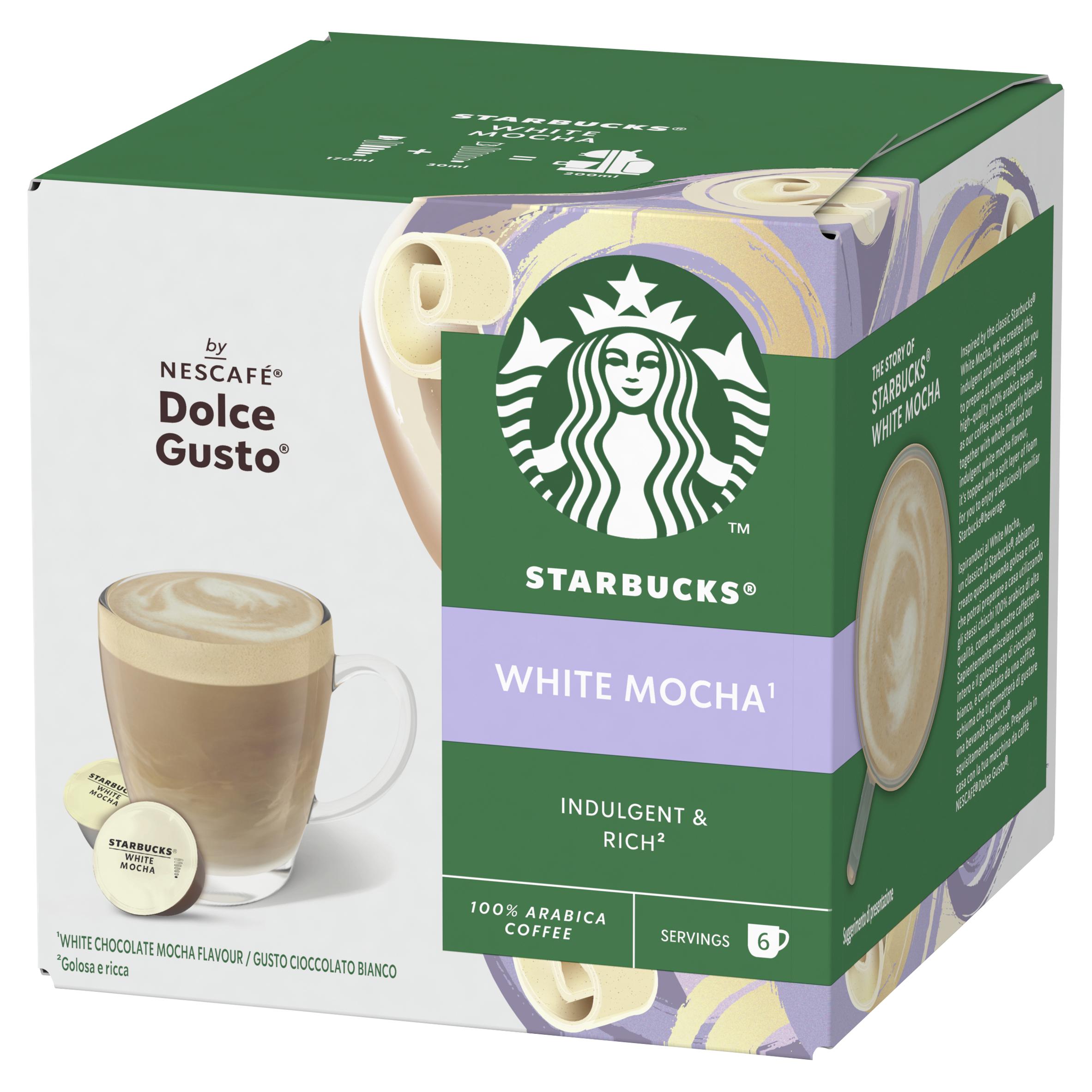 Starbucks by Nescafé Dolce Gusto White Mocha Coffee Pods 6 Drinks, x12 thumbnail 6