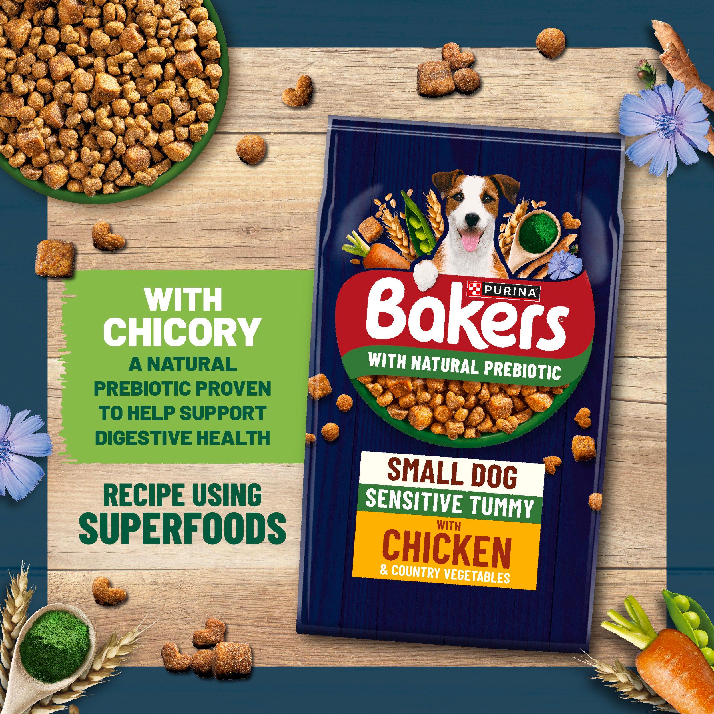 Bakers Small Dog Sensitive Tummy Chicken Dry Dog Food 2.7kg thumbnail 3