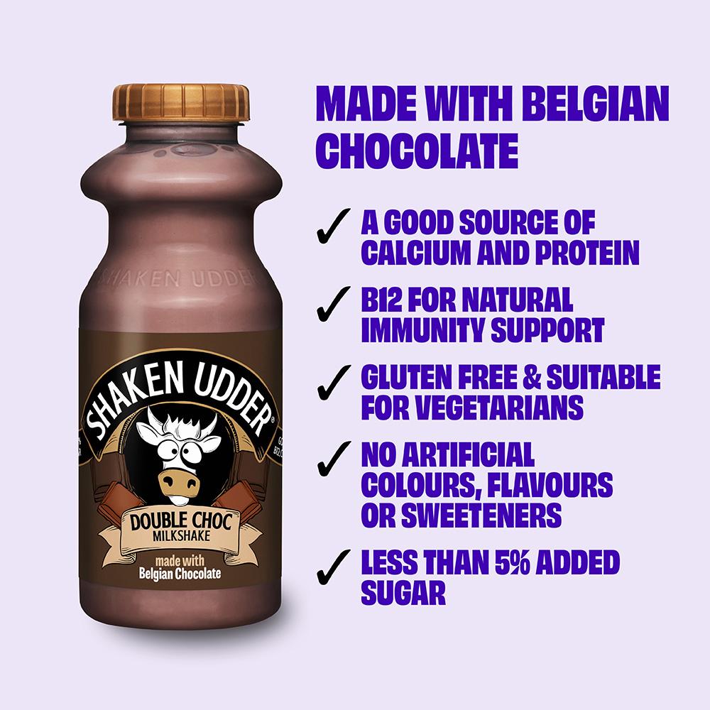 Shaken Udder Double Choc Milkshake 330ml thumbnail 2