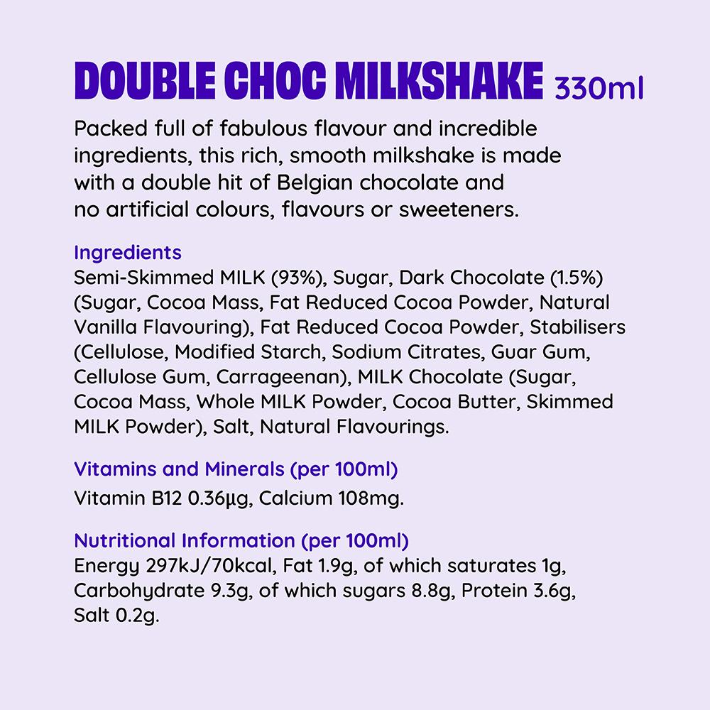 Shaken Udder Double Choc Milkshake 330ml thumbnail 3