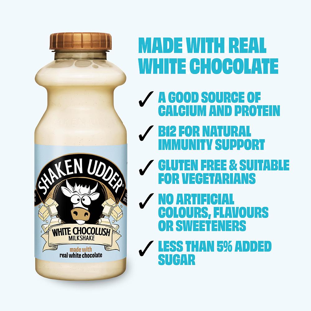 Shaken Udder White Chocolate Milkshake 330ml thumbnail 2