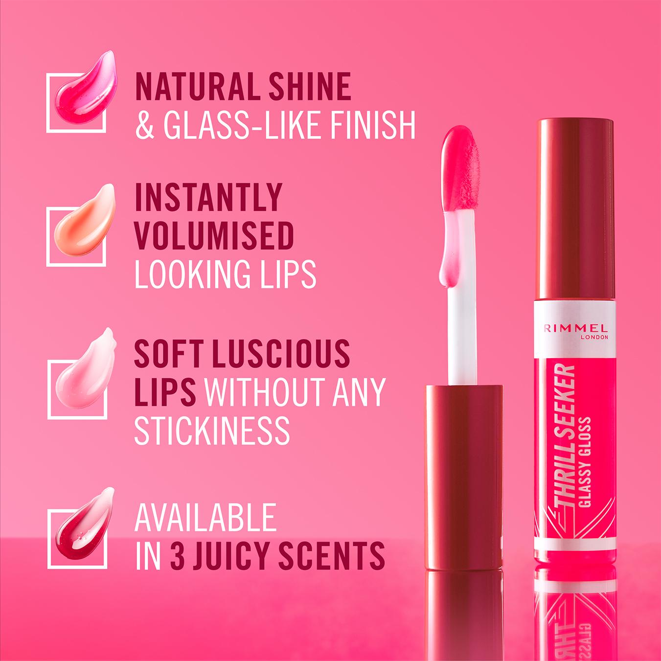 Rimmel London Thrill Seeker Glassy Lip Gloss 250 Peachy Vibes thumbnail 3