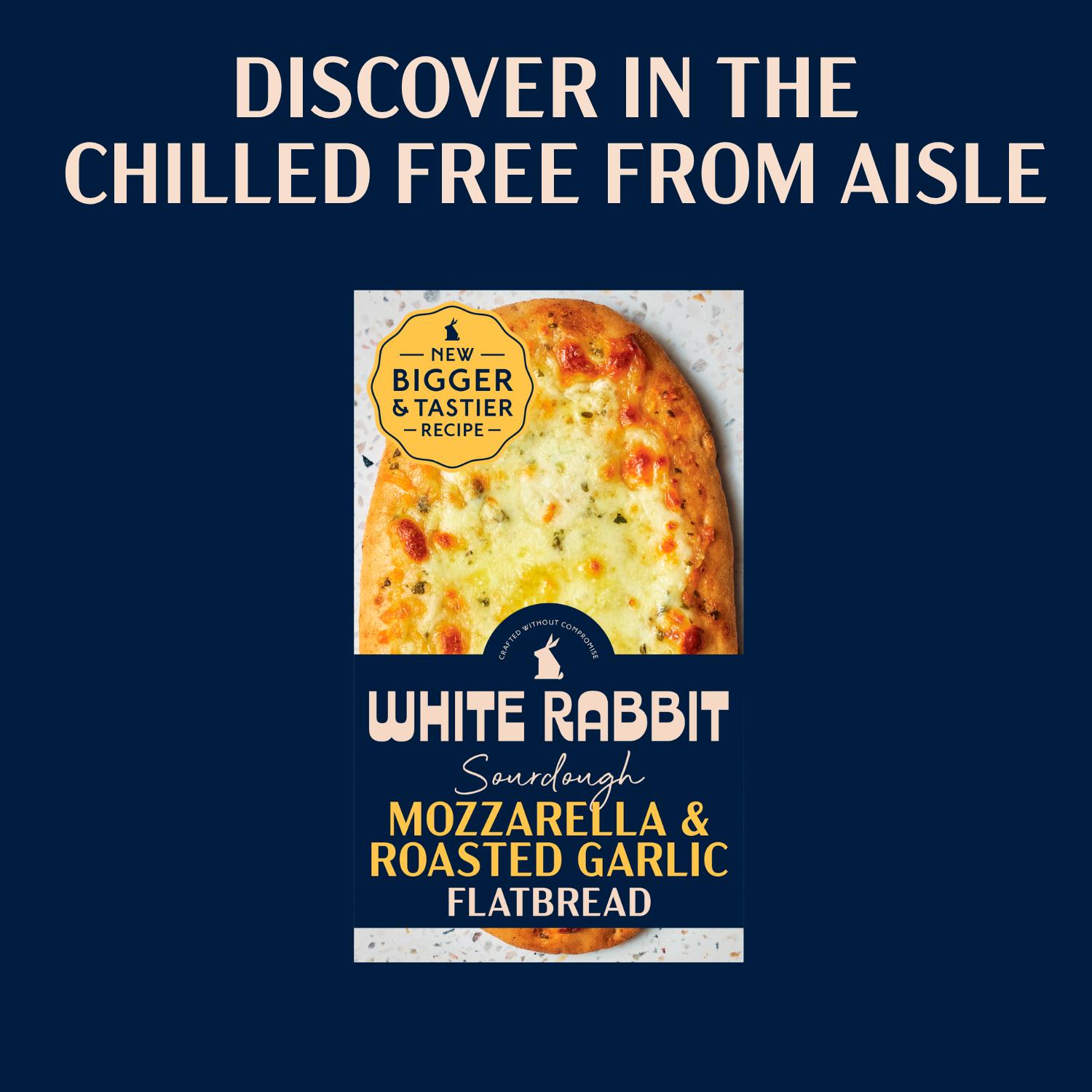 White Rabbit Gluten Free Mozzarella & Roasted Garlic Flatbread 210g thumbnail 5