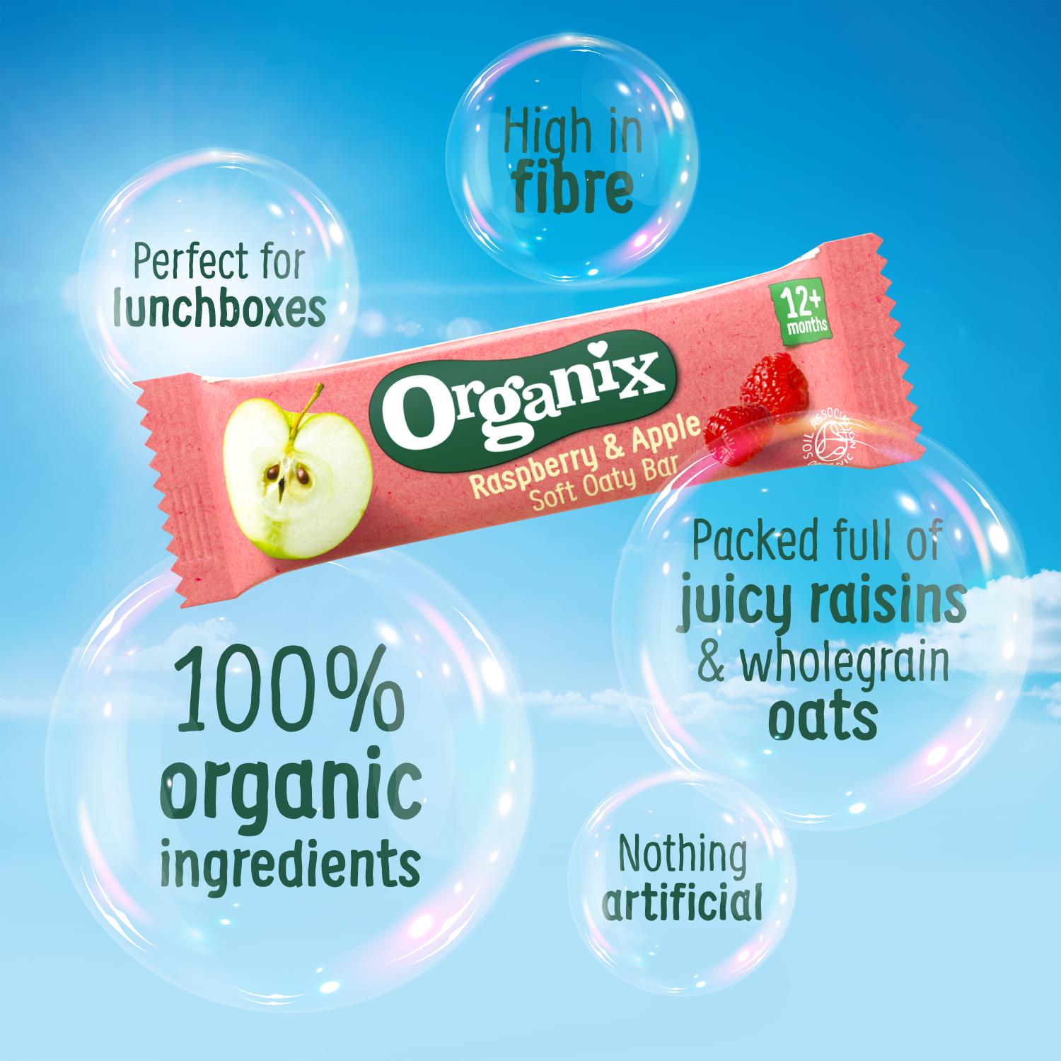 Organix Raspberry Apple & Orange Mini Oaty Bites 110g thumbnail 2