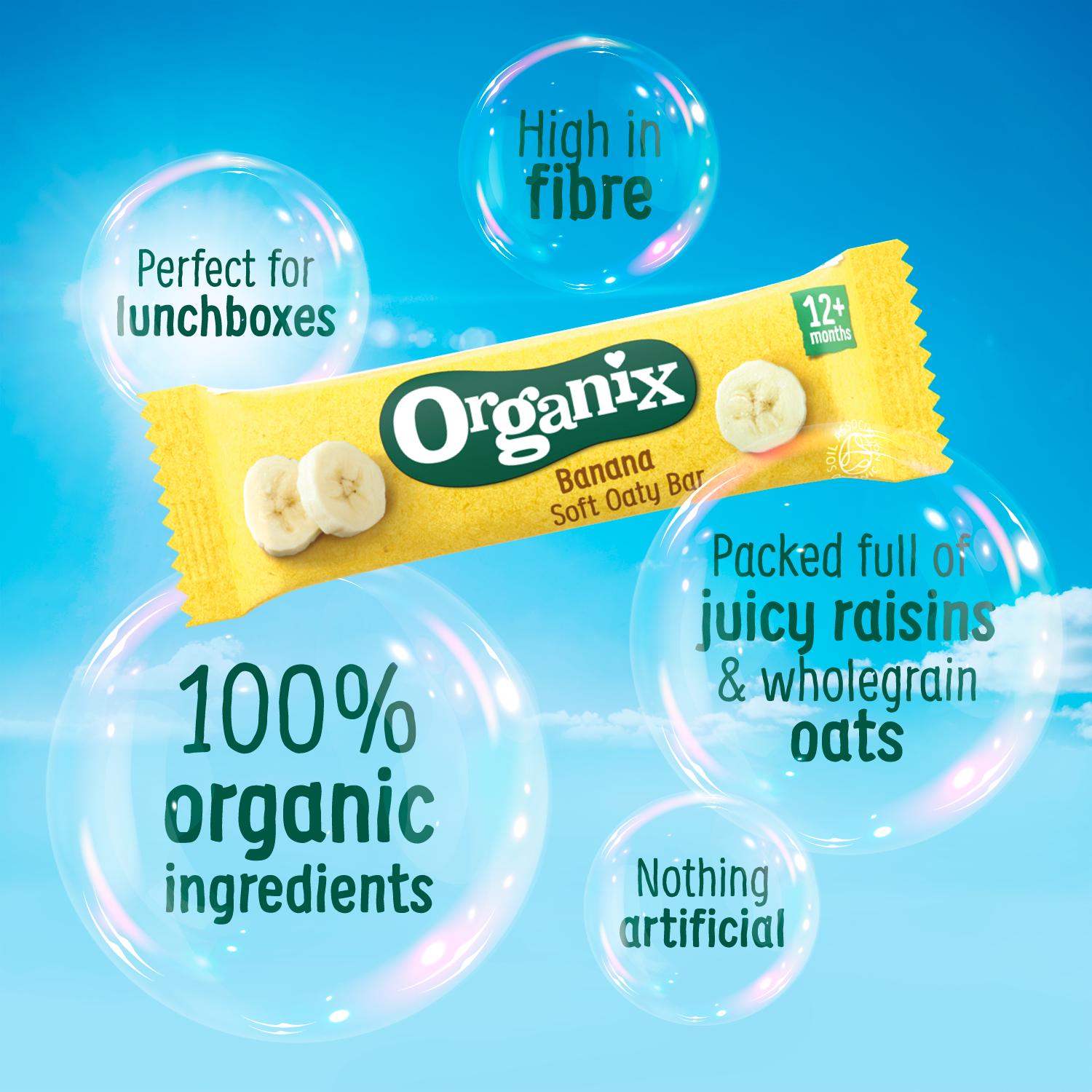 Organix Banana Soft Oaty Bars 12+ Months 6x23g thumbnail 2