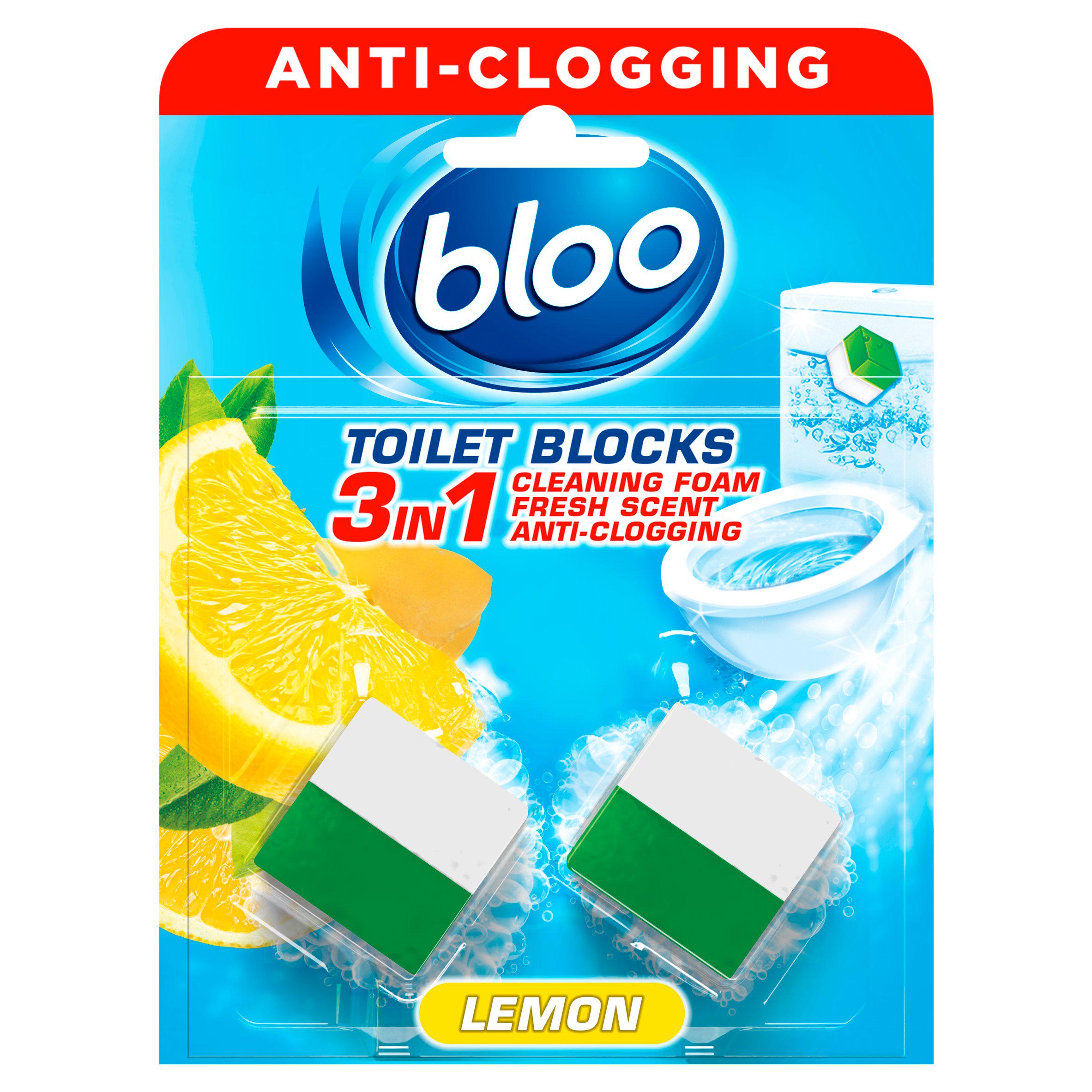 Bloo Toilet Blocks Lemon 2 x 50g (100g)
