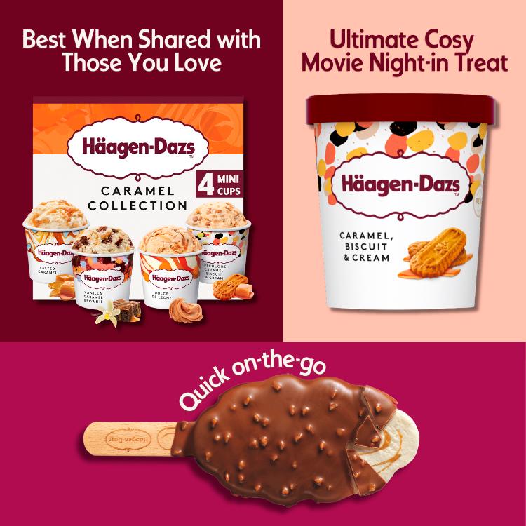 Haagen-Dazs Caramel Biscuit & Cream Frozen Dessert Tub 400g thumbnail 4