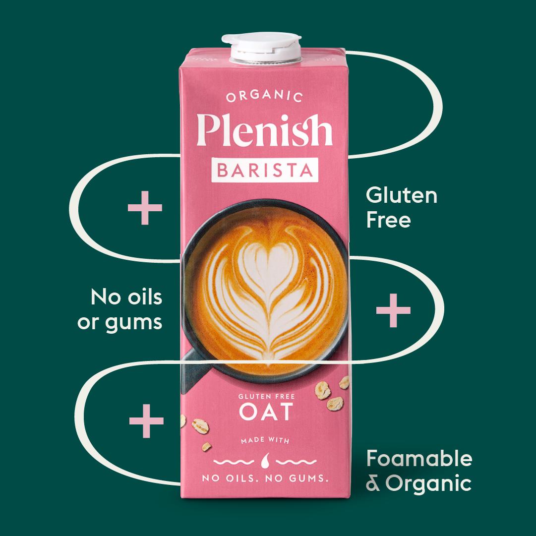 Plenish 1L Long Life Dairy Free Organic Oat Barista Drink thumbnail 2