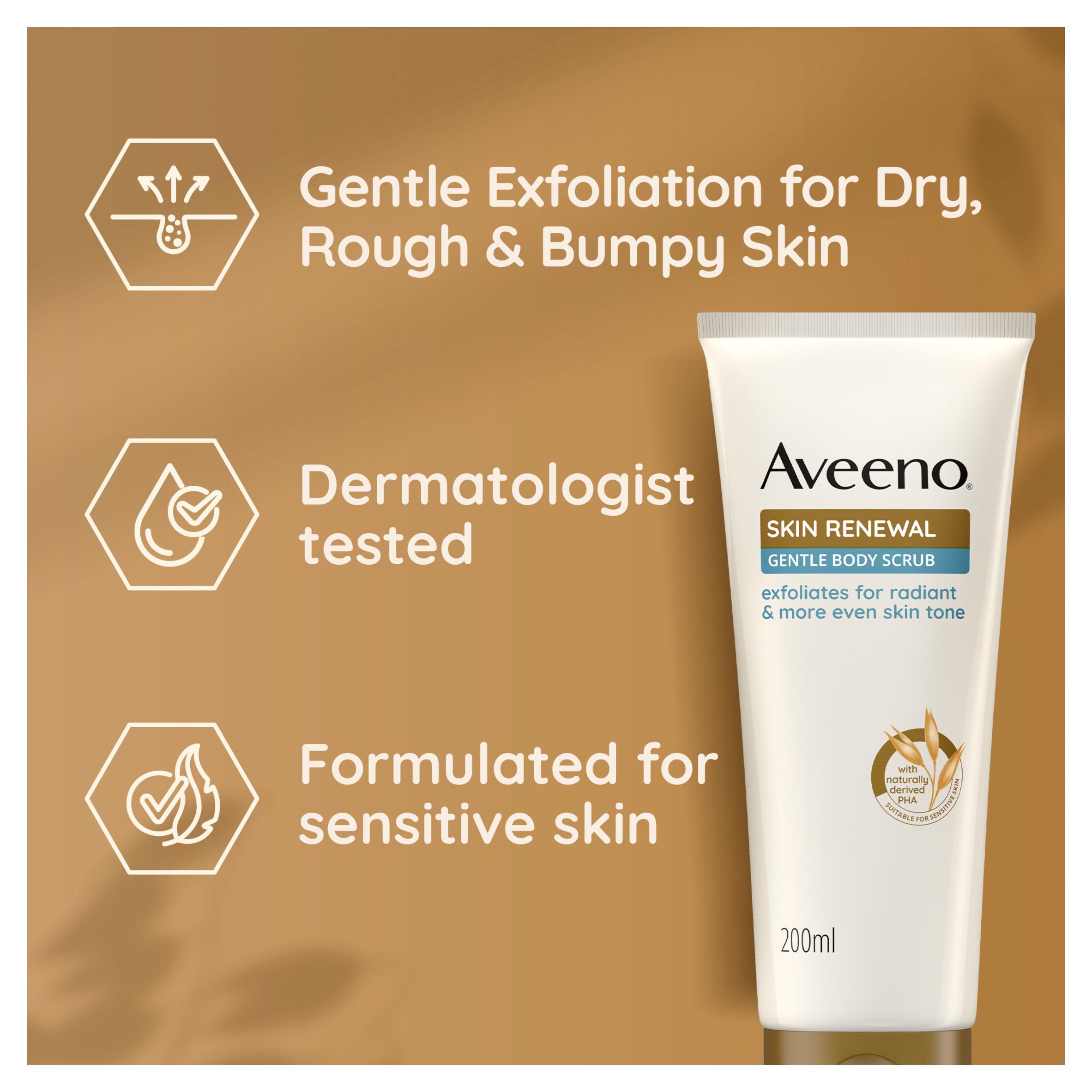 Aveeno Skin Renewal Gentle Body Scrub for Dry & Sensitive Skin 200ml thumbnail 4
