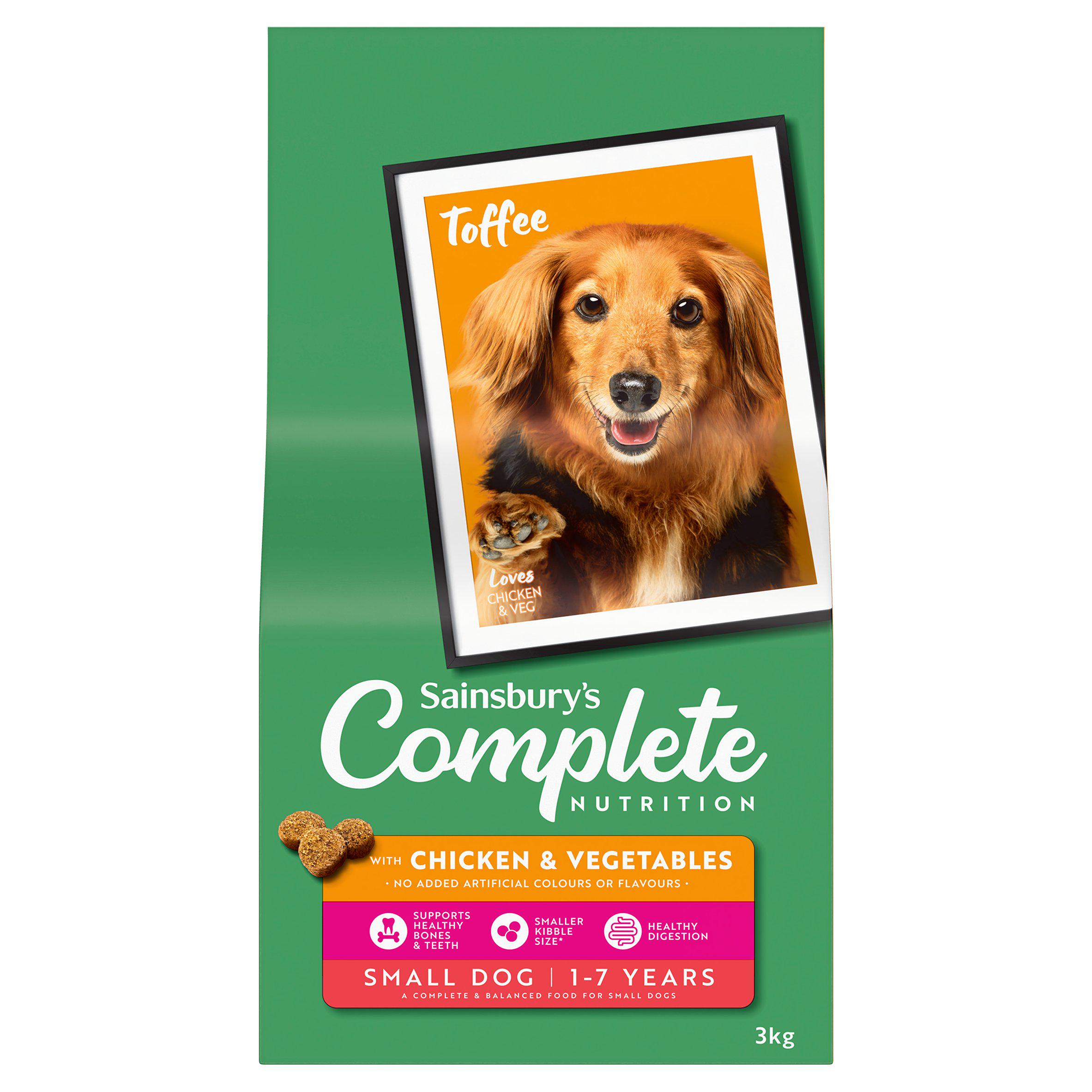 Sainsbury's Adult Complete Nutrition Small Dog with Chicken & Vegetables 3kg