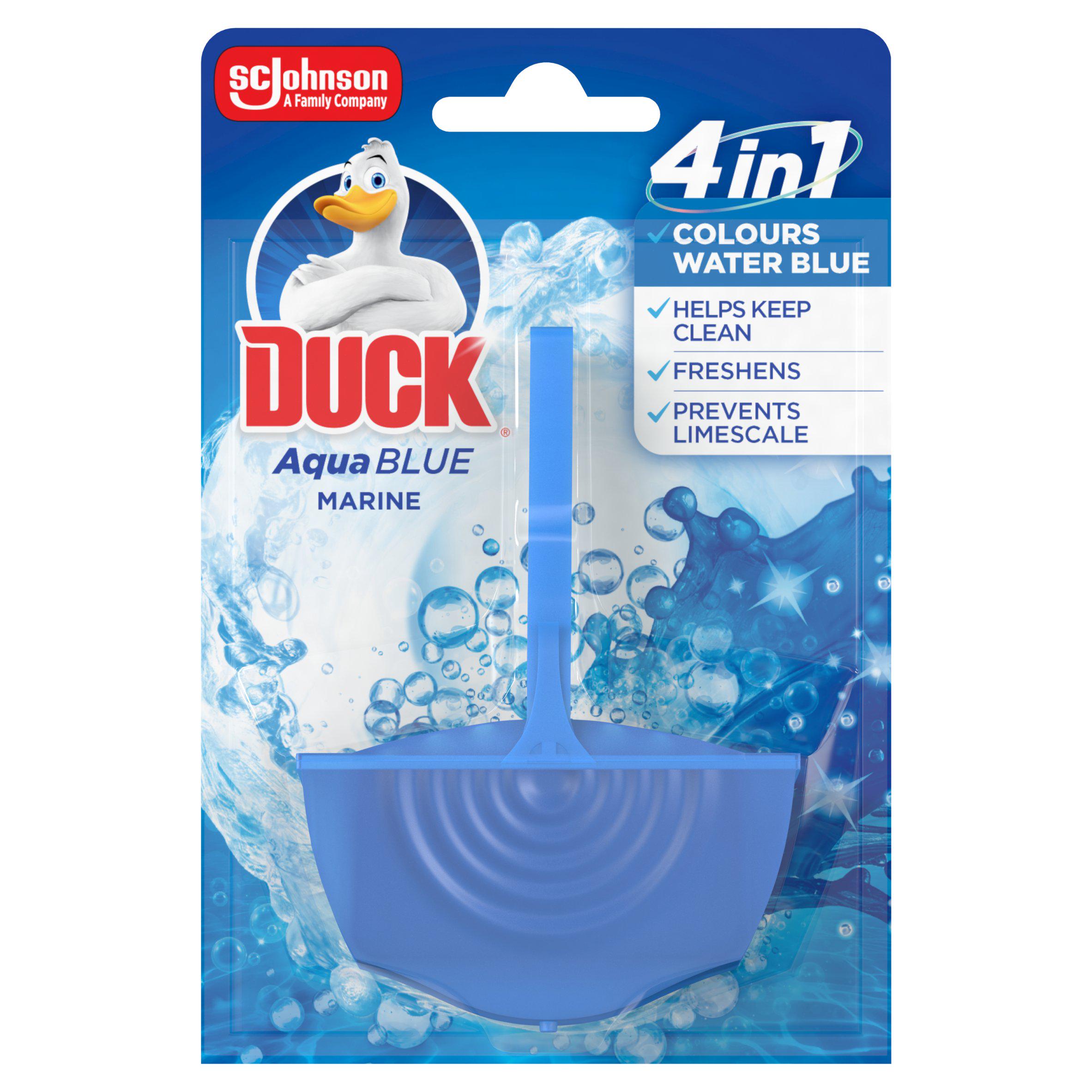 Duck Aqua Blue Toilet Rim Block Holder