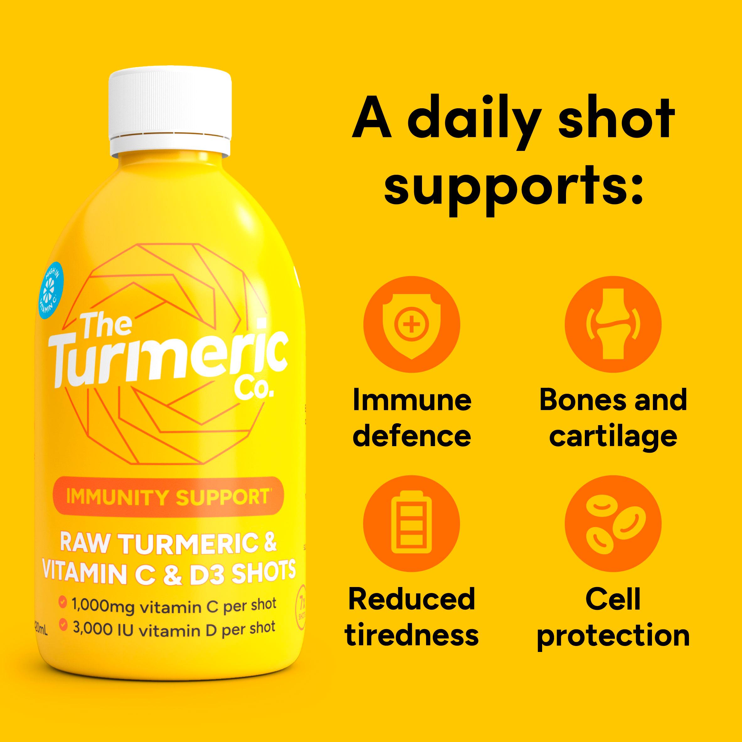 The Turmeric Co. Raw Turmeric Vitamin C & D3 Self Shot 420ml thumbnail 2