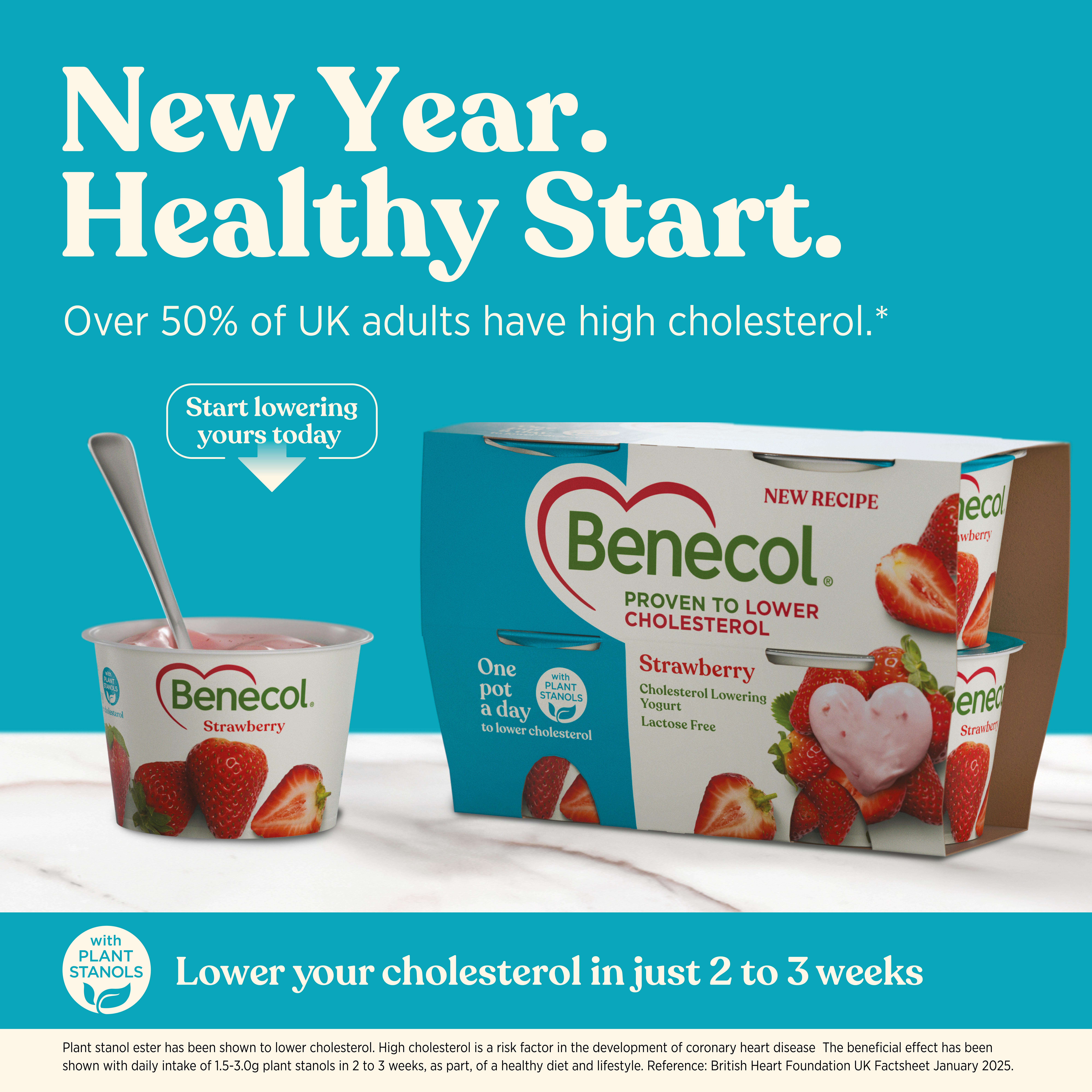 Benecol Peach Yogurt 4x115g thumbnail 2