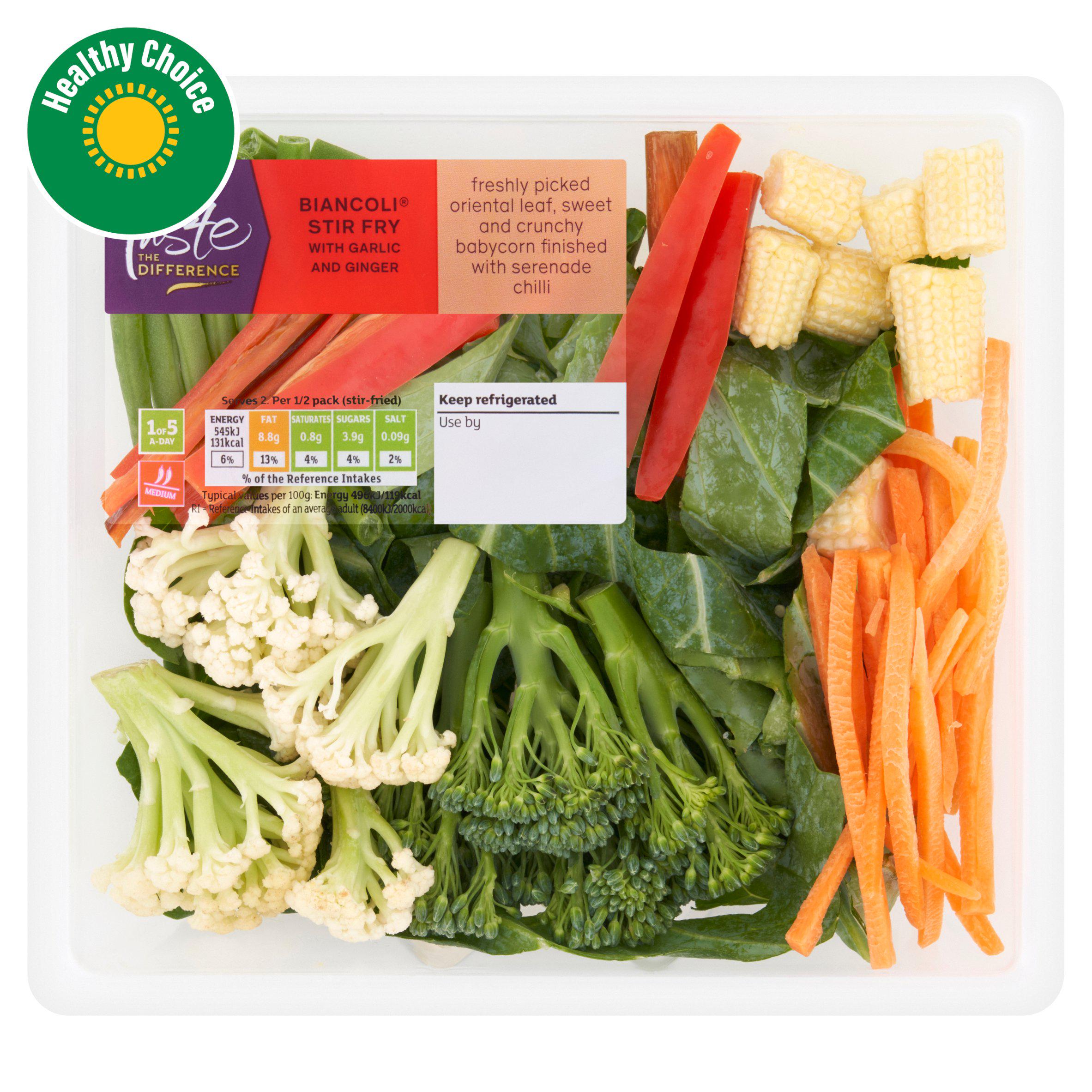 Sainsbury's Biancoli Stir Fry with Garlic & Ginger, Taste the Difference 220g